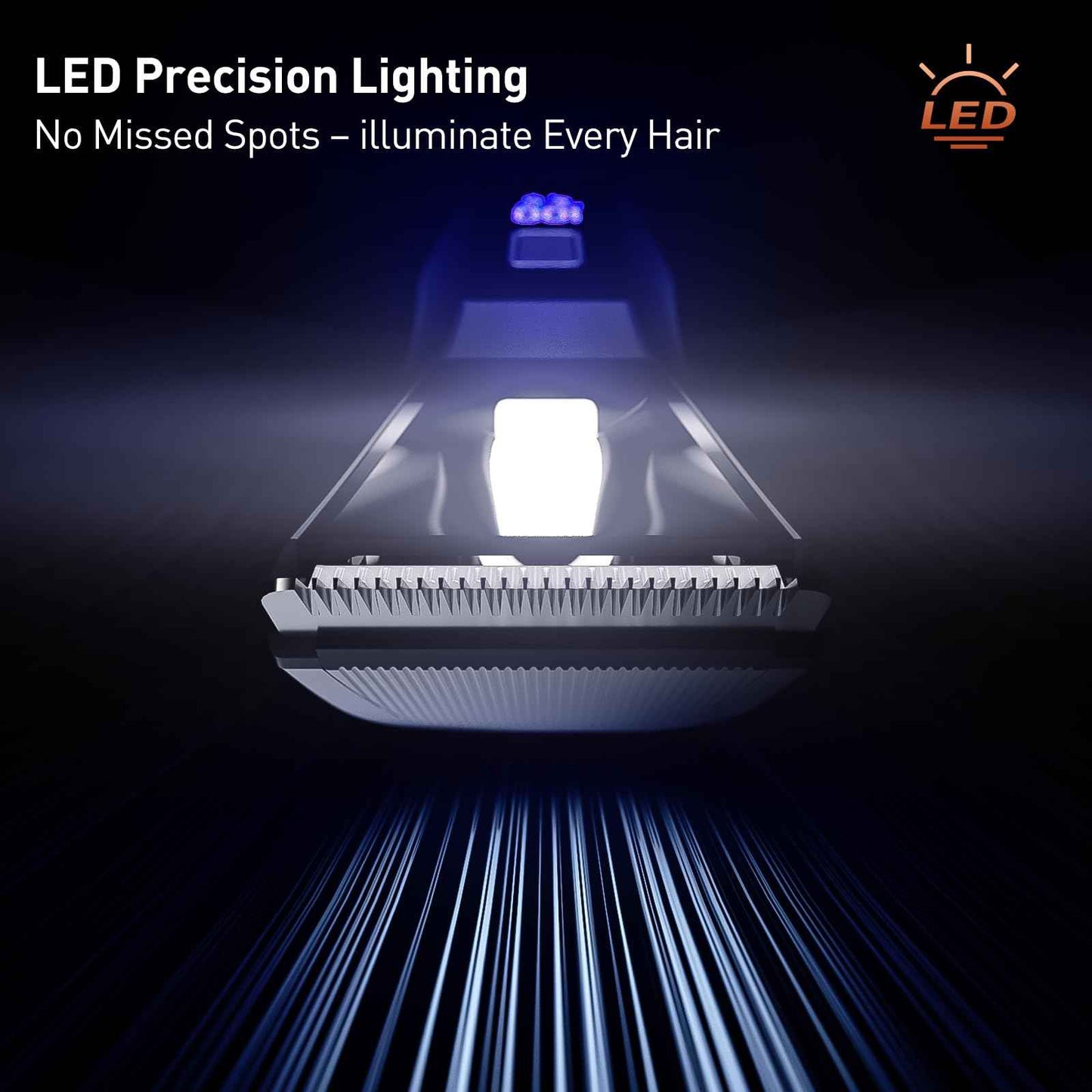 VIKICON 2-in-1 Manscape Trimmer & Shavers for Men: No-Nick Full Body Electric Razor for Pubic, Balls, Back Hair w/Dual-Head Trimmer & Foil Blades - Waterproof Groomer Kit w/Light, Travel Lock & Pouch