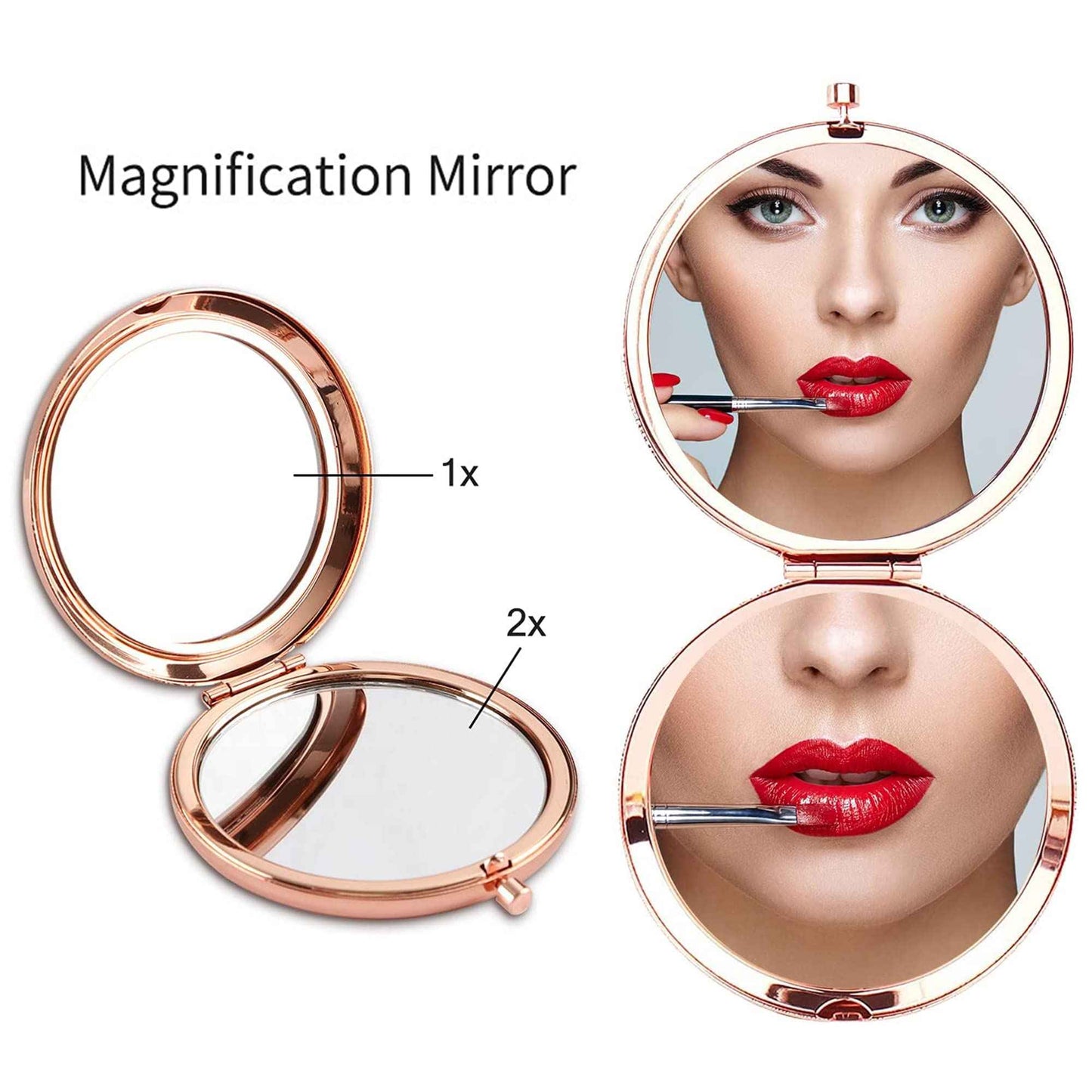 GAOLZIUY Cousin Gifts for Women Cousin Birthday Gifts Rose Gold Compact Mirror Gifts for Cousin Sister Birthday Christmas Graduation Gifts for Best Cousin Pocket Makeup Mirror