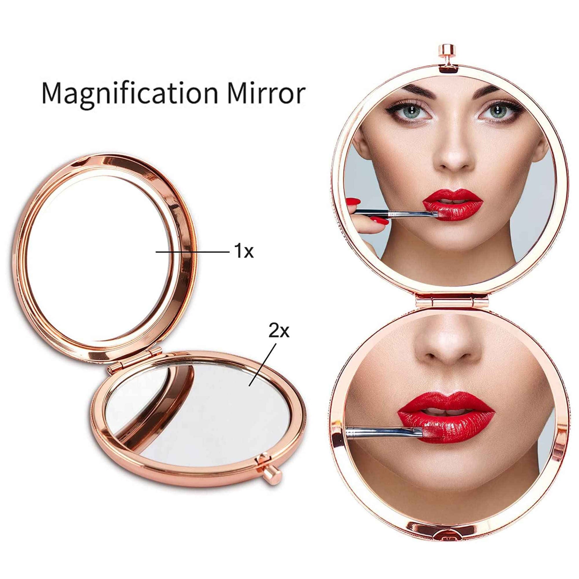 GAOLZIUY Cousin Gifts for Women Cousin Birthday Gifts Rose Gold Compact Mirror Gifts for Cousin Sister Birthday Christmas Graduation Gifts for Best Cousin Pocket Makeup Mirror