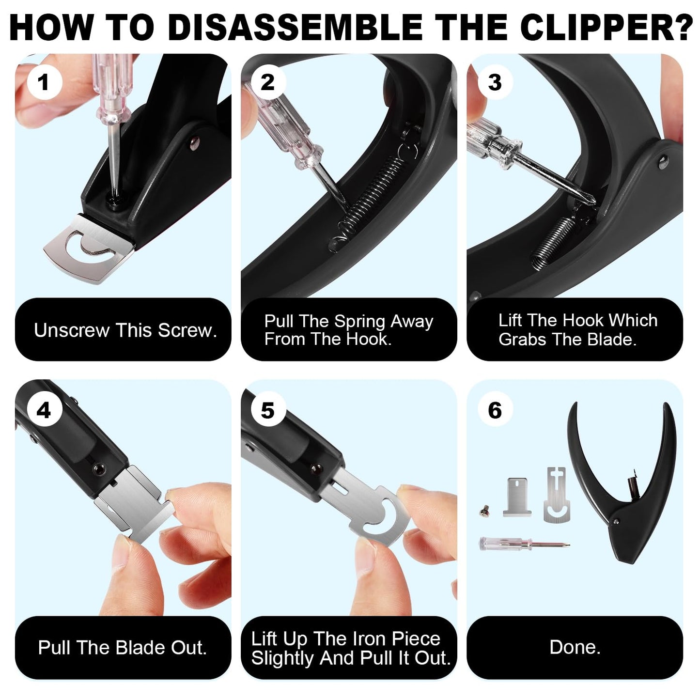 Black Adjustable Nail Clippers with Magnets Sizers for Acrylic Nails, Artificial Fake Nail False Nail Tip Cutter Trimmer Manicure Pedicure Sharp Blade Clip Tool for Salon Home Art Beauty