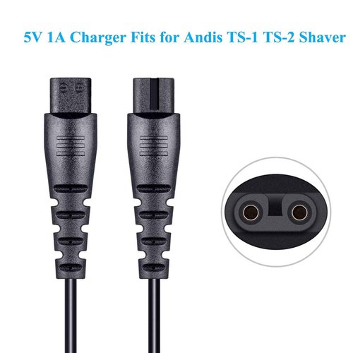 5V Replacement for andis Shaver Charger fits for Andis TS-1 TS-2 17150 17165 17205 17200 foil Shaver, to Replace ZD5C050100USW Z05C050100USW Class 2 Power Cord