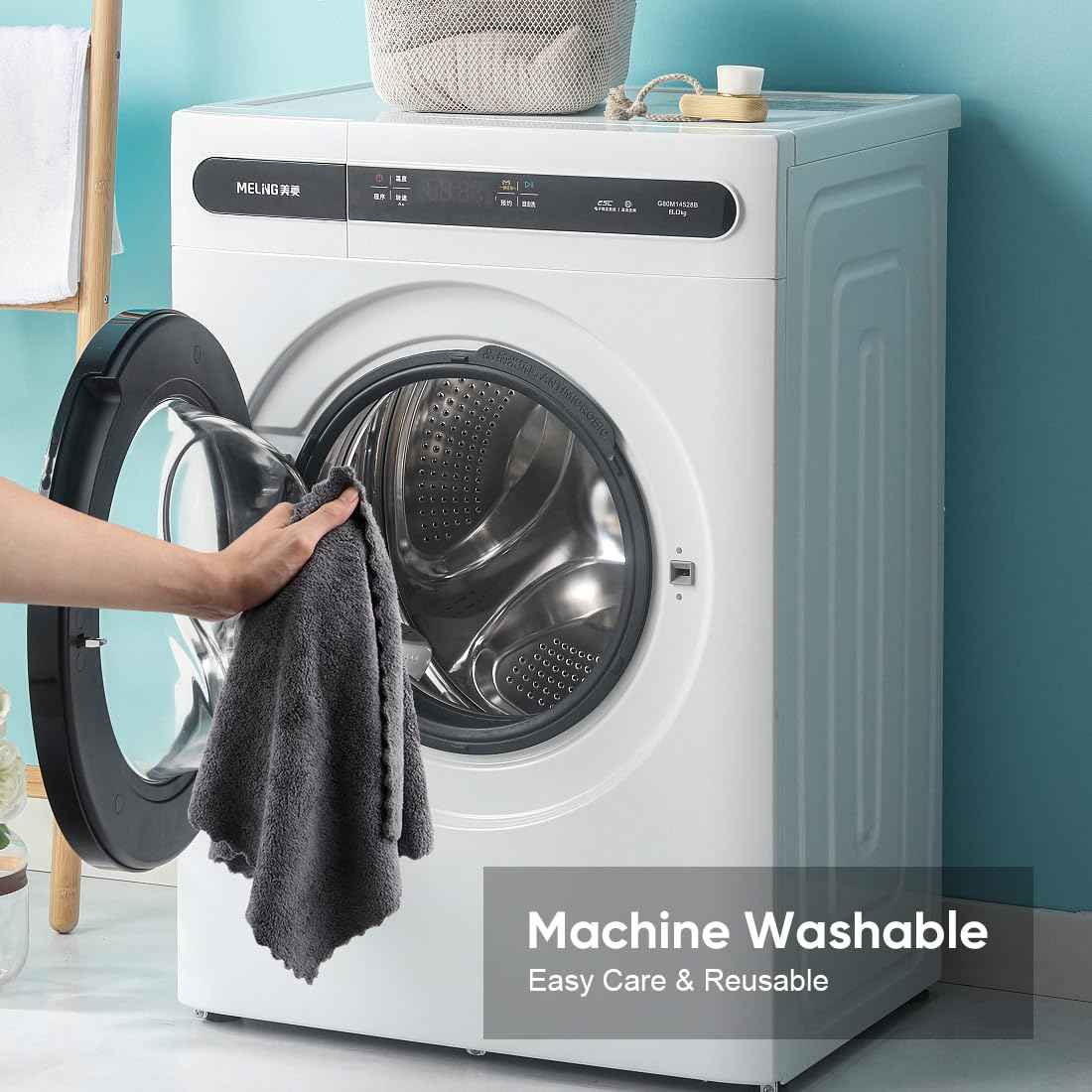 Orighty Washcloths 96 Pack, Ultra Soft Face Cloths 12 x 12 inch, Absorbent & Quick Drying Coral Velvet Washcloth Bulk, Multi-Purpose Face Cloth for Household, Cleansing and Sport (Grey)