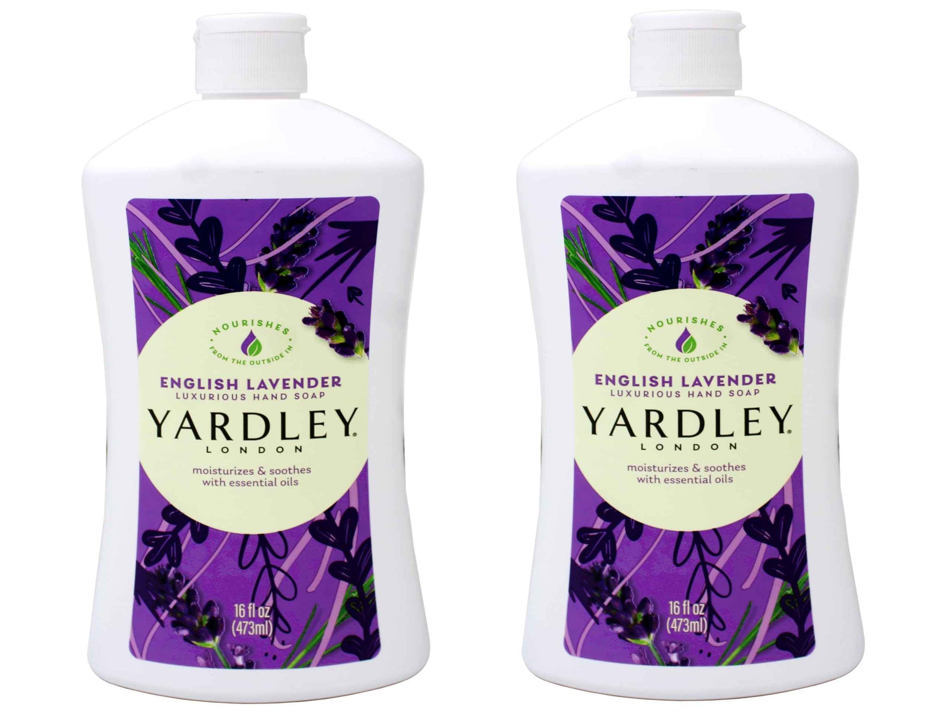 Yardley London Liquid Hand Soap - English Lavender - 16 Fl Oz (Pack of 2)