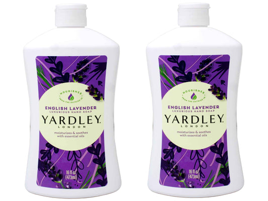 Yardley London Liquid Hand Soap - English Lavender - 16 Fl Oz (Pack of 2)