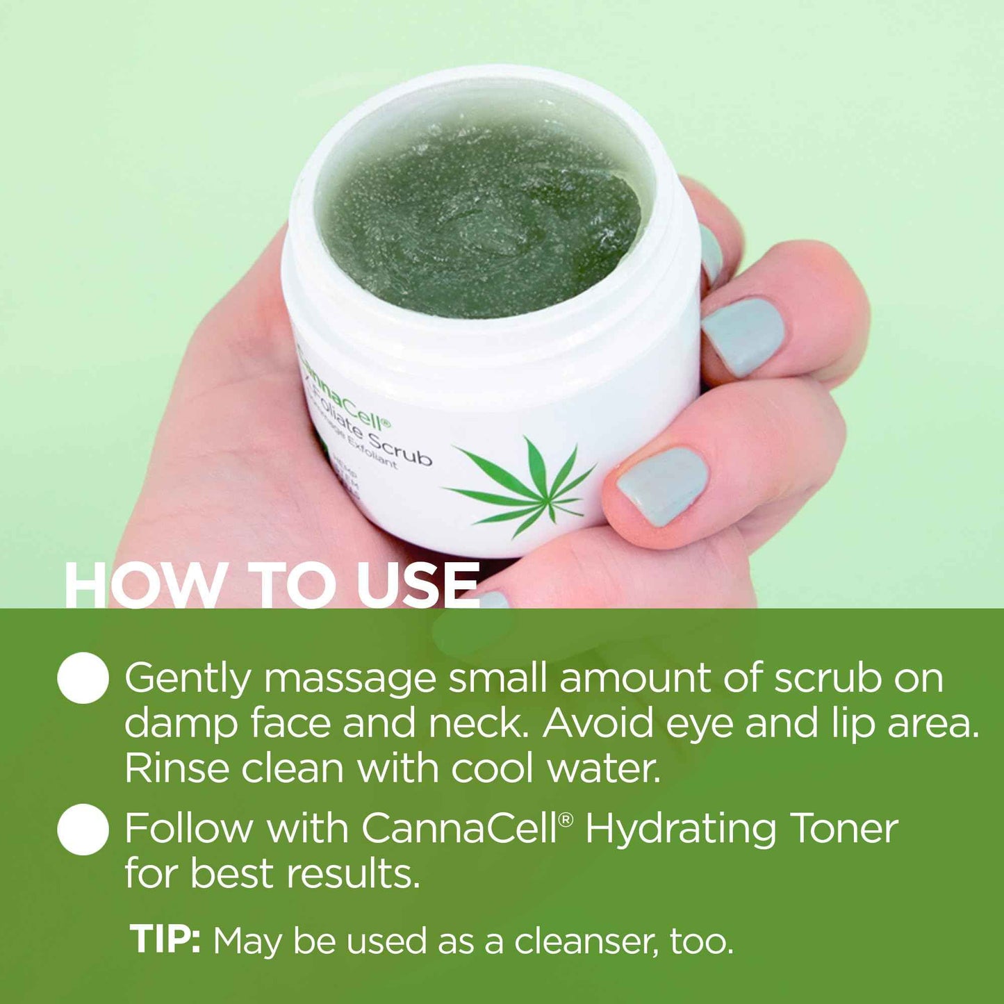 Andalou Naturals CannaCell X.Foliate Scrub, 1.7 Ounces