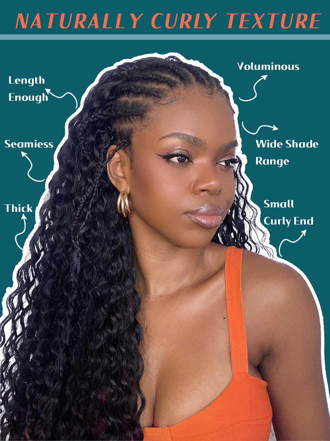 Deep Wave Bulk Hair for Braiding 200g Curly Hair for Bohemian Knotless Braids 2 Boundle Boho Braids Curls 20 Inch Boho Hair for Micro Braiding No Weft, Naturl Black