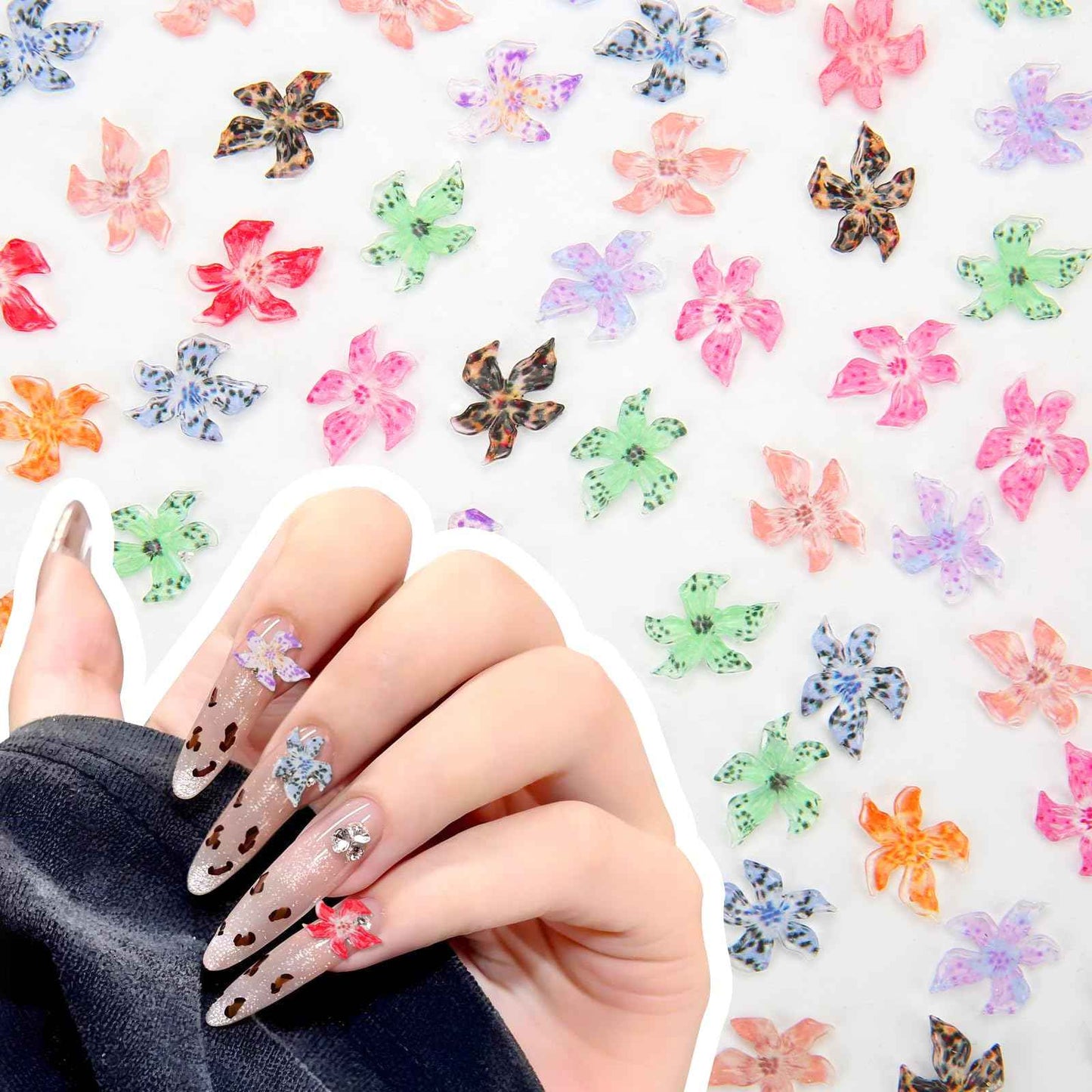 Mini Flowers Figurines, 220pcs Miniature Dollhouse Accessories Tiny Flowers for Crafts Nails Charm Figurines for DIY Fairy Garden Dollhouse Micro Landscaping Decoration