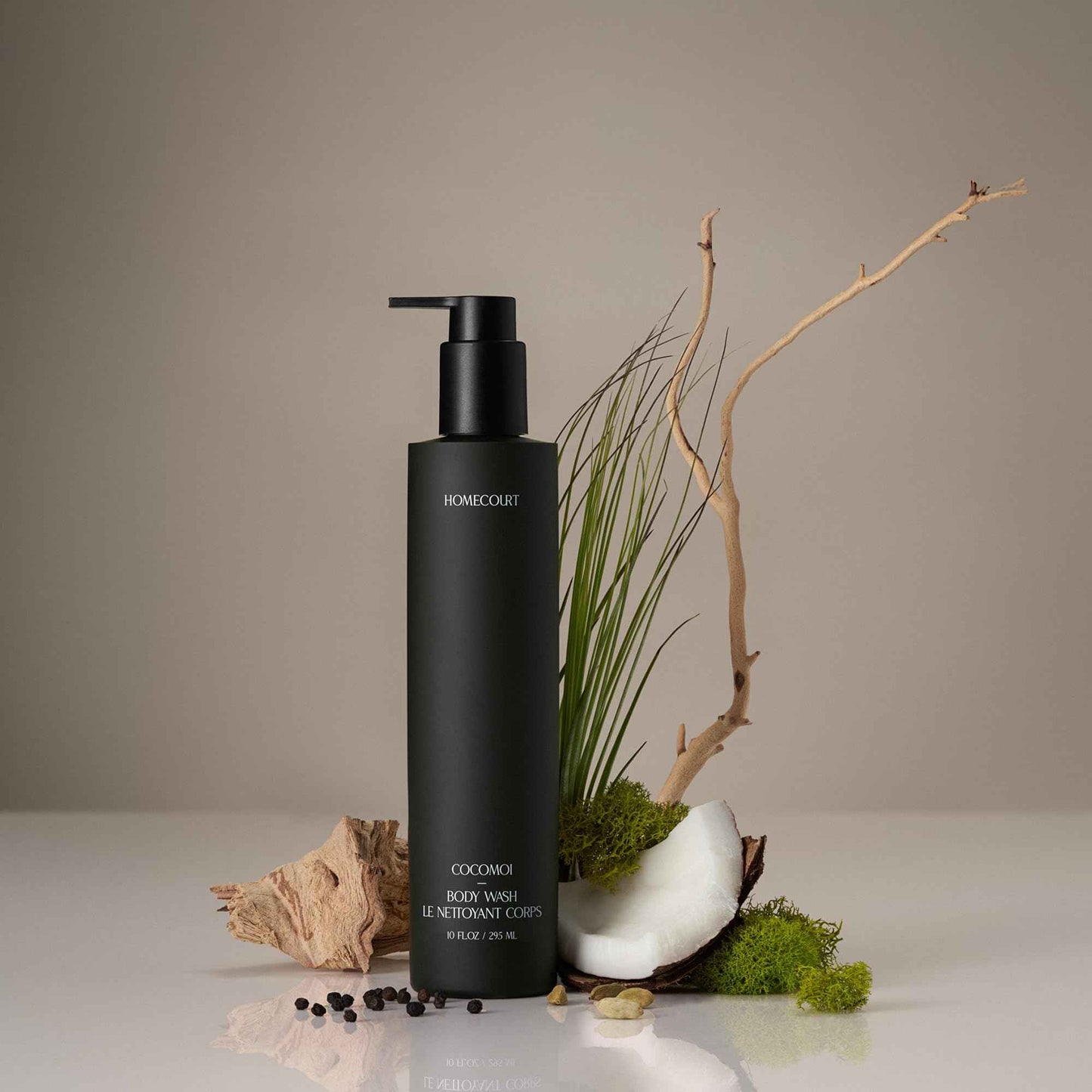 Homecourt Body Wash, Bath & Shower Gel Cleanser for Hydrating Skin, Made with Warm Coconut, Cedarwood & Sweet Cardamom Scent, Cocomoi, 10 fl oz