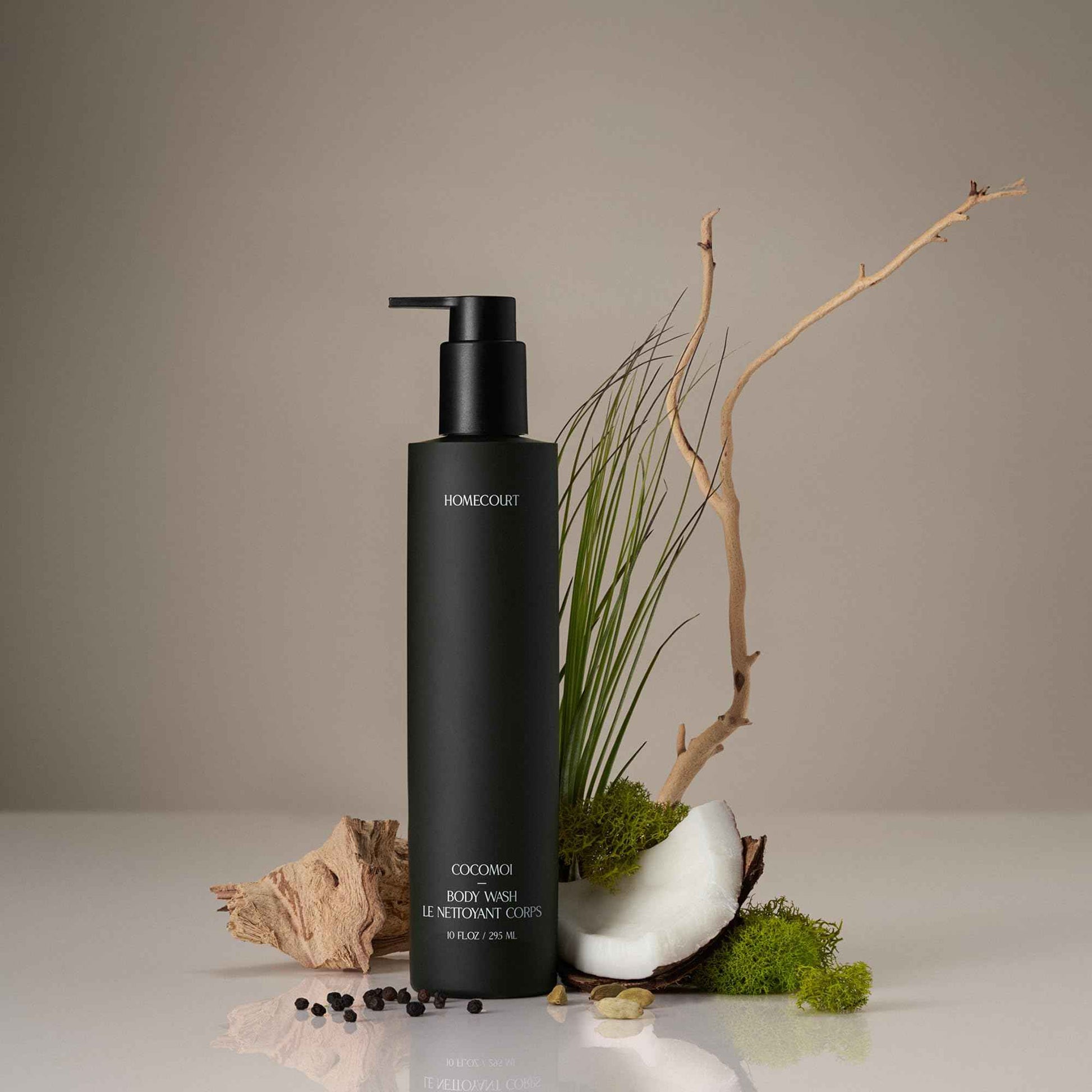 Homecourt Body Wash, Bath & Shower Gel Cleanser for Hydrating Skin, Made with Warm Coconut, Cedarwood & Sweet Cardamom Scent, Cocomoi, 10 fl oz