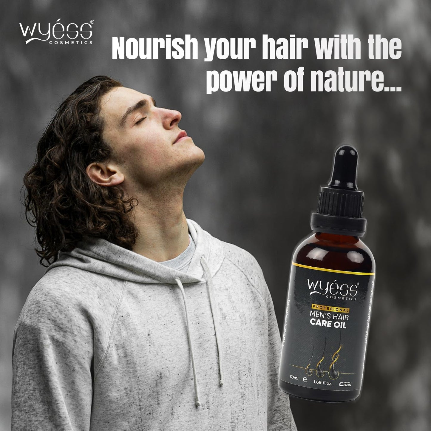 WYESS Natural Argan Oil Serum for Men's Hair Growth, Stimulating and Easy to Use