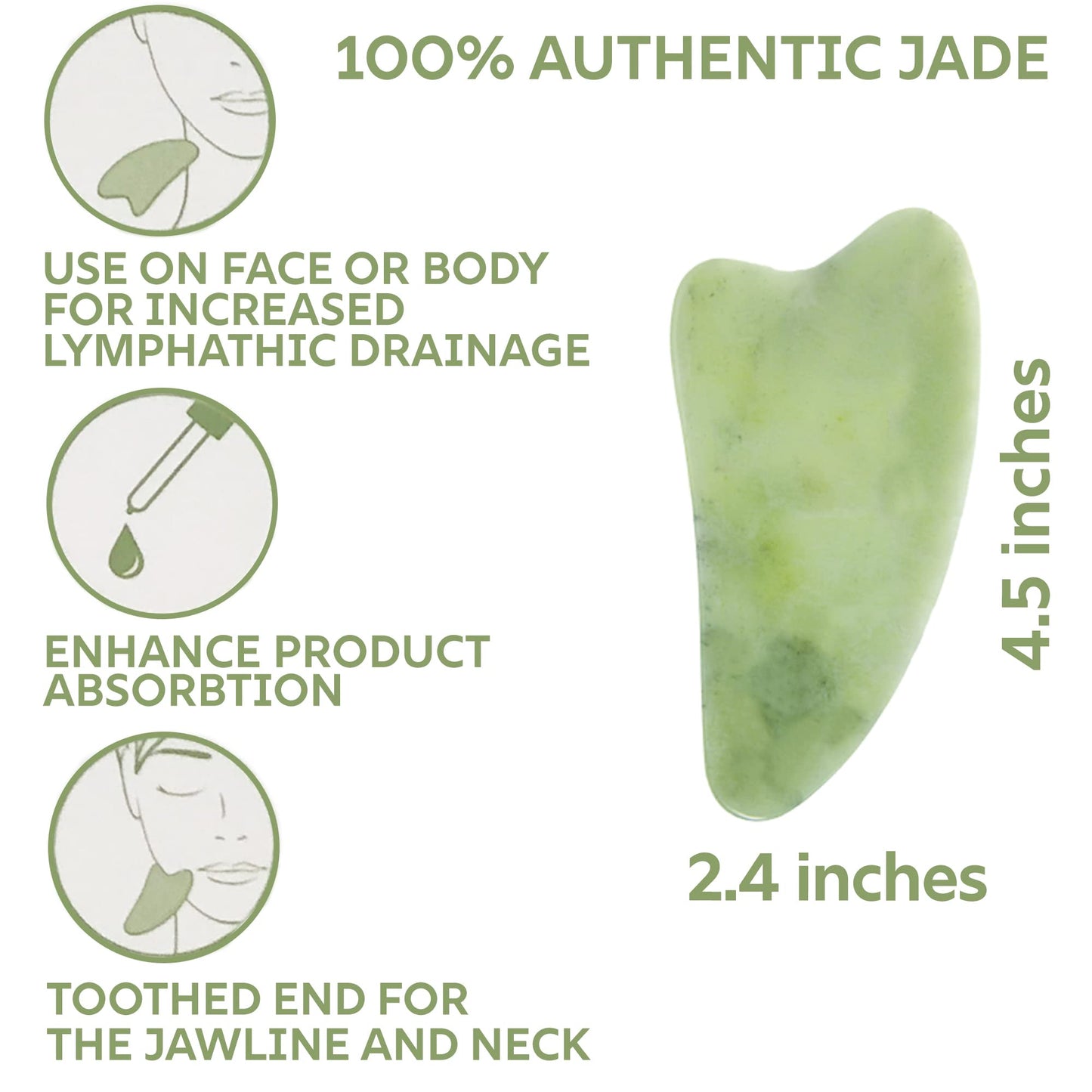 Princess Jade - Daily Jade Facial Roller + Gua Sha Jade Facial Tool