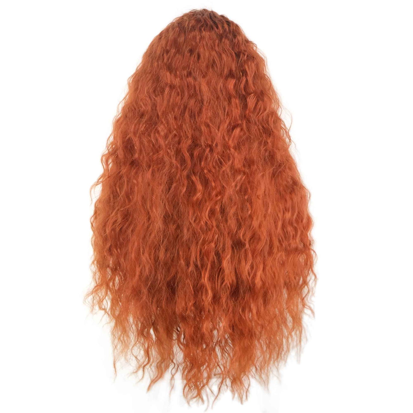 Wiginway Long 28 Inches Lace Front Wigs Orange Hair Women Freestyle Wig Heat Resistant