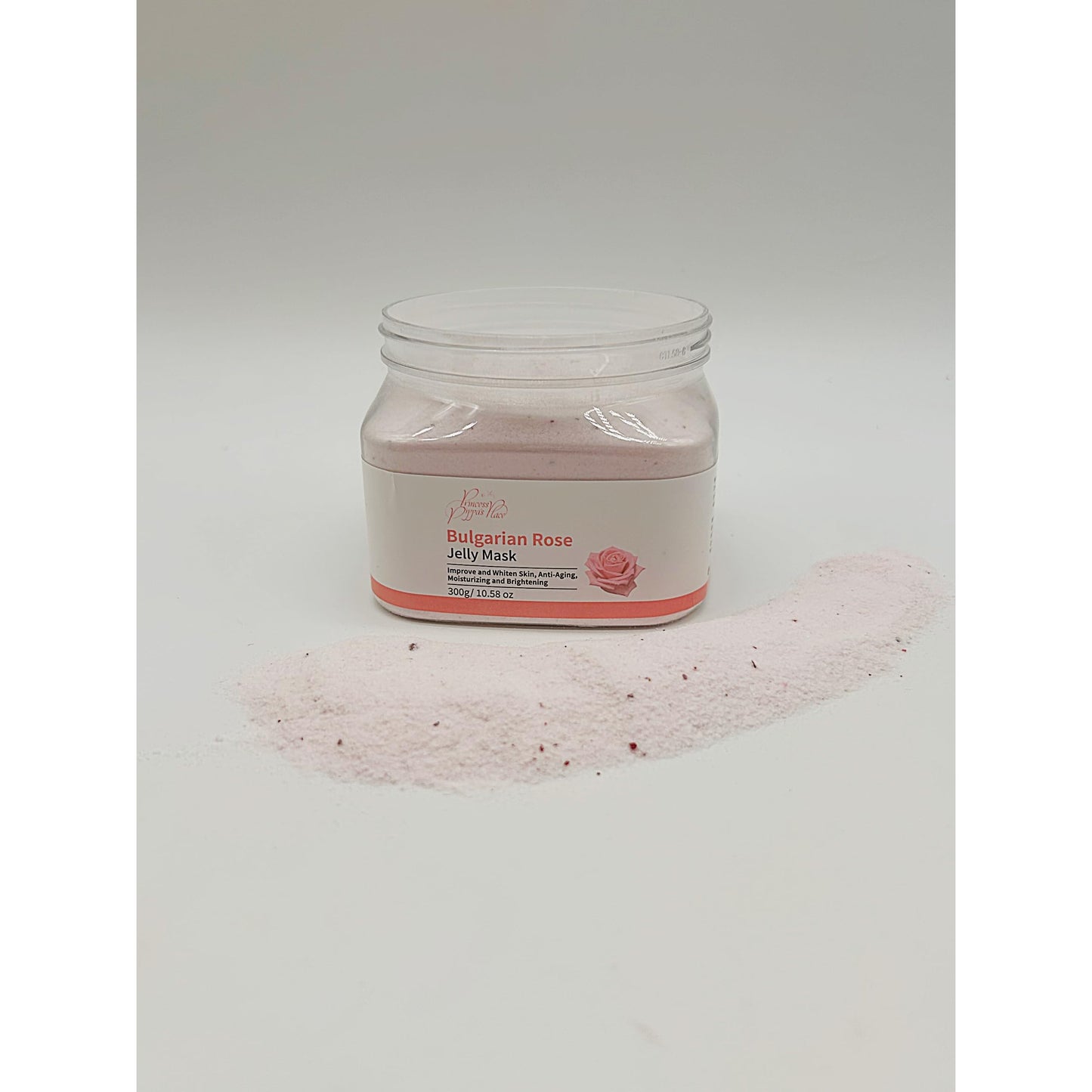 Princess Pippa's Place Bulgarian Rose Jelly Mask Powder- Jelly Face Mask Peel Off- Hydrating, Moisturizing, Anti-Aging Jelly Mask for Face Glowing and Radiant Skin- 300G/10.58 Oz