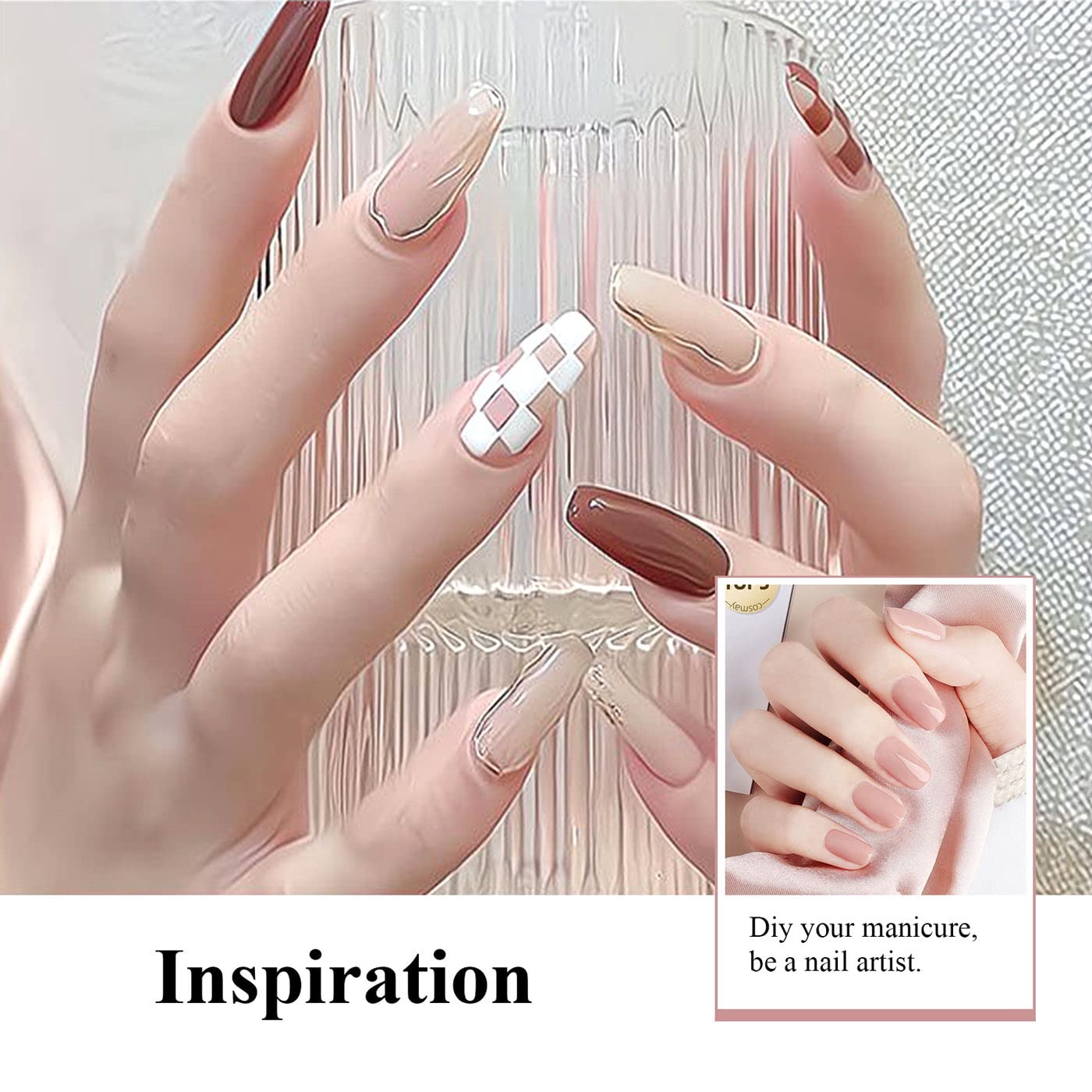 Imtiti Gel Nail Polish Set, 6 Neutral Colors Fall Autumn Nude Gel Nail Polish Kit Brown Soak Off LED U V Gel Nail Polish DIY Nail Art Gel Nail Starter Kit for Women Girls(0.2 Fl Oz)