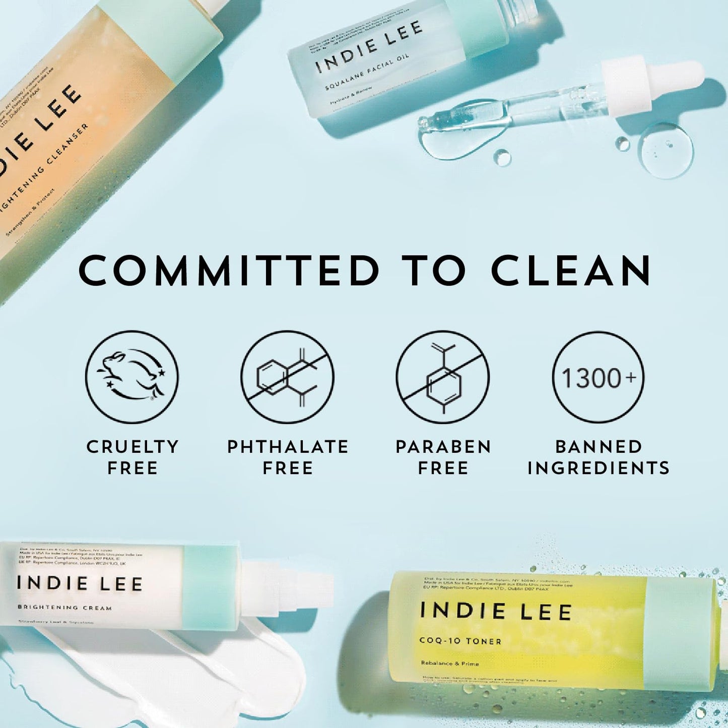 Indie Lee Brightening Facial Cleanser - Daily Hydrating Cleanser, Makeup Remover & Exfoliating Face Mask to Brighten, Firm & Protect Dry Skin - Clean, Gentle Face Wash (4.2oz)