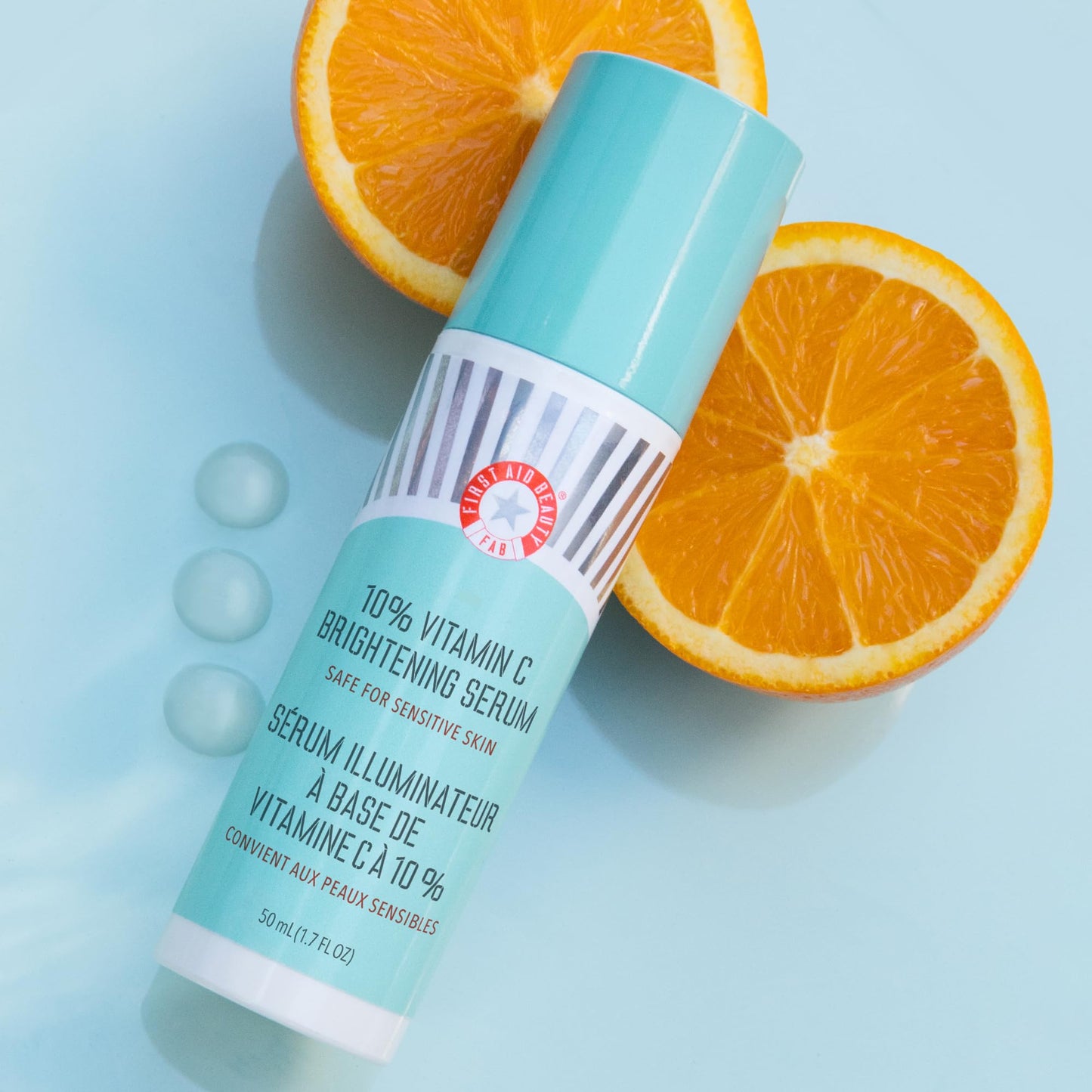 First Aid Beauty - 10% Vitamin C Brightening Serum, Daily Dark Spot Serum with Squalane & Vitamin E, Helps Brighten Without Irritation or Clogged Pores, Safe for Sensitive Skin, 1.7 oz