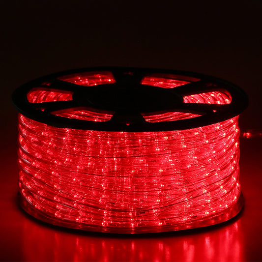 Tuanchuanrp 100Ft Red Rope Lights Outdoor, LED Strip Lights Outdoor Waterproof Decorative Lighting for Indoor/Outdoor, Deck, Eaves, Backyards Garden, Landscape Decoration