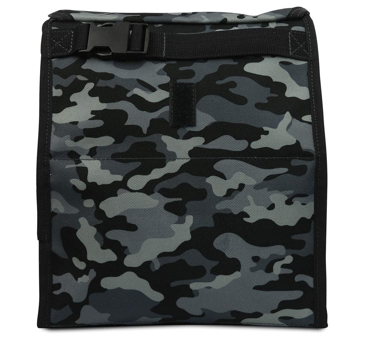 PackIt Freezable Lunch Bag, Charcoal Camo, Built with EcoFreeze Technology, Foldable, Reusable, Zip and Velcro Closure with Buckle Handle, Perfect for Lunches