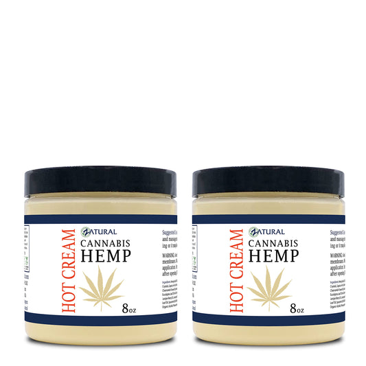 Zatural Hemp Hot Cream with Essential Oil Blend, Aloe, Hemp, and More (8oz 2-Pack)