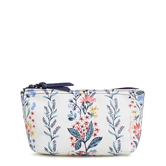 Vera Bradley Every Day Small Pouch Makeup Organizer Bag, Paradise Cream Stripe