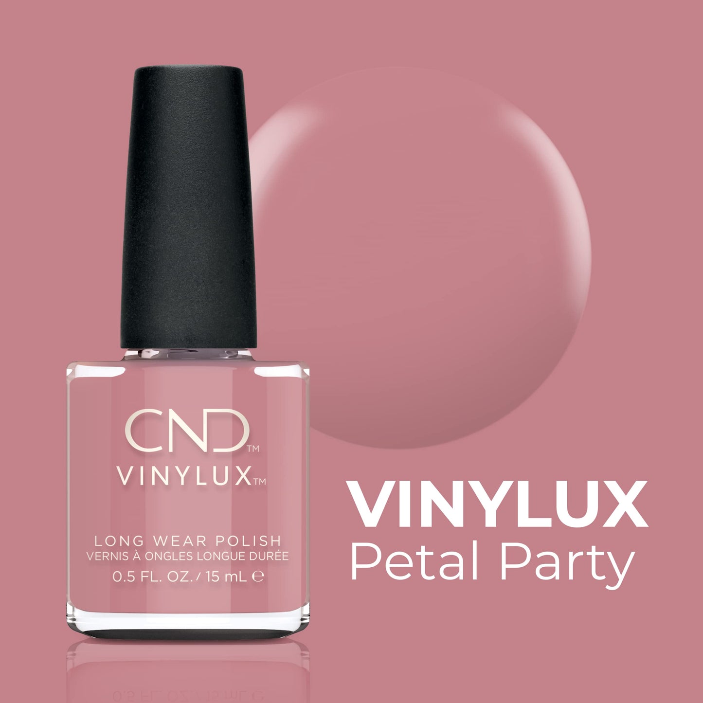 CND Vinylux Longwear Purple Nail Polish, Gel-like Shine & Chip Resistant Color, Petal Party, 0.5 fl. oz