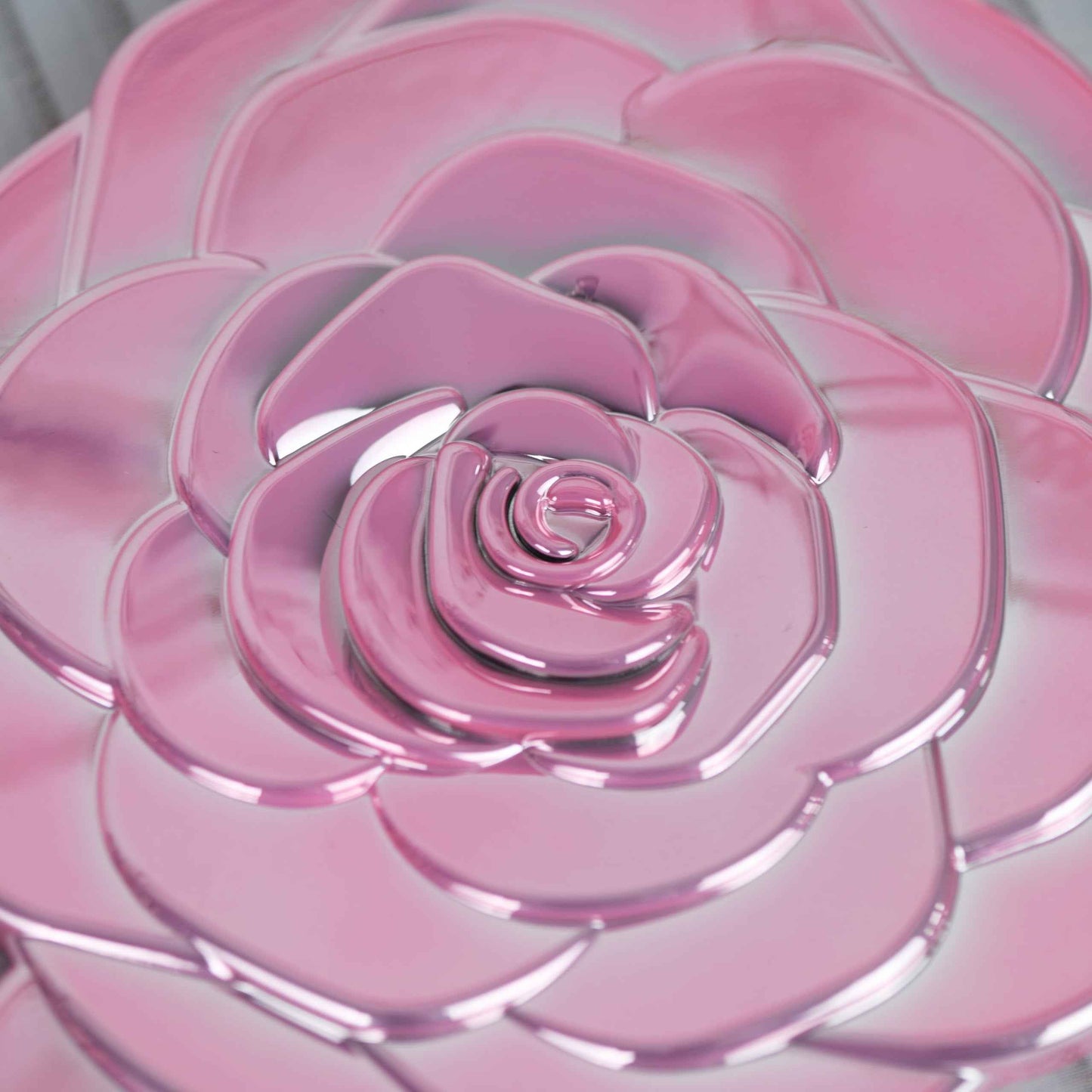 Funerom Round Rosebud Small Hand Mirror Handheld Mirror with Handle Large Hand Mirror (Electroplated Pink, 9.1 x 6 inch)