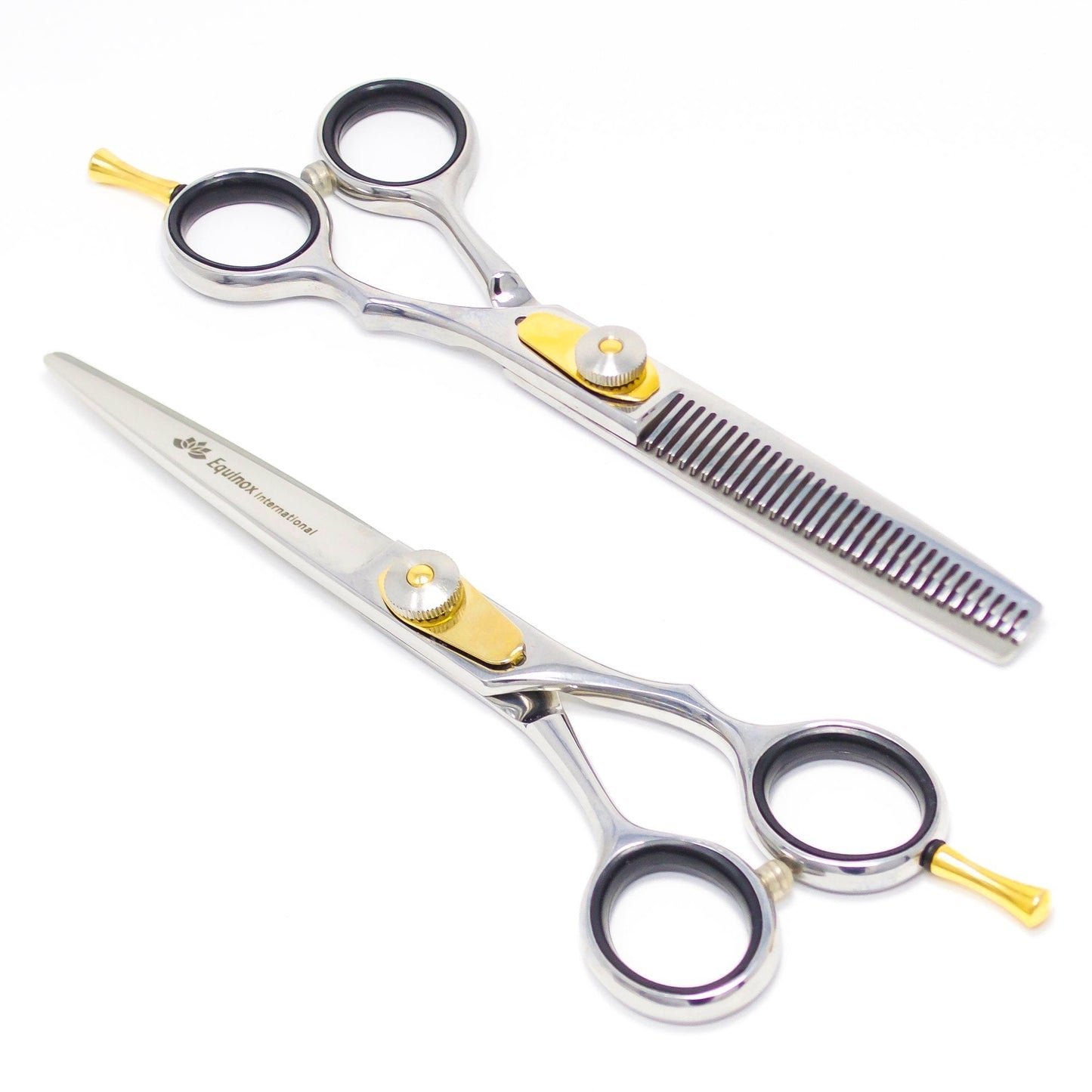 Equinox International, Professional Razor Edge Series - Hair Cutting And Thinning/Texturizing Scissors/Shears Set - 6.5 Inches - Stainless Steel