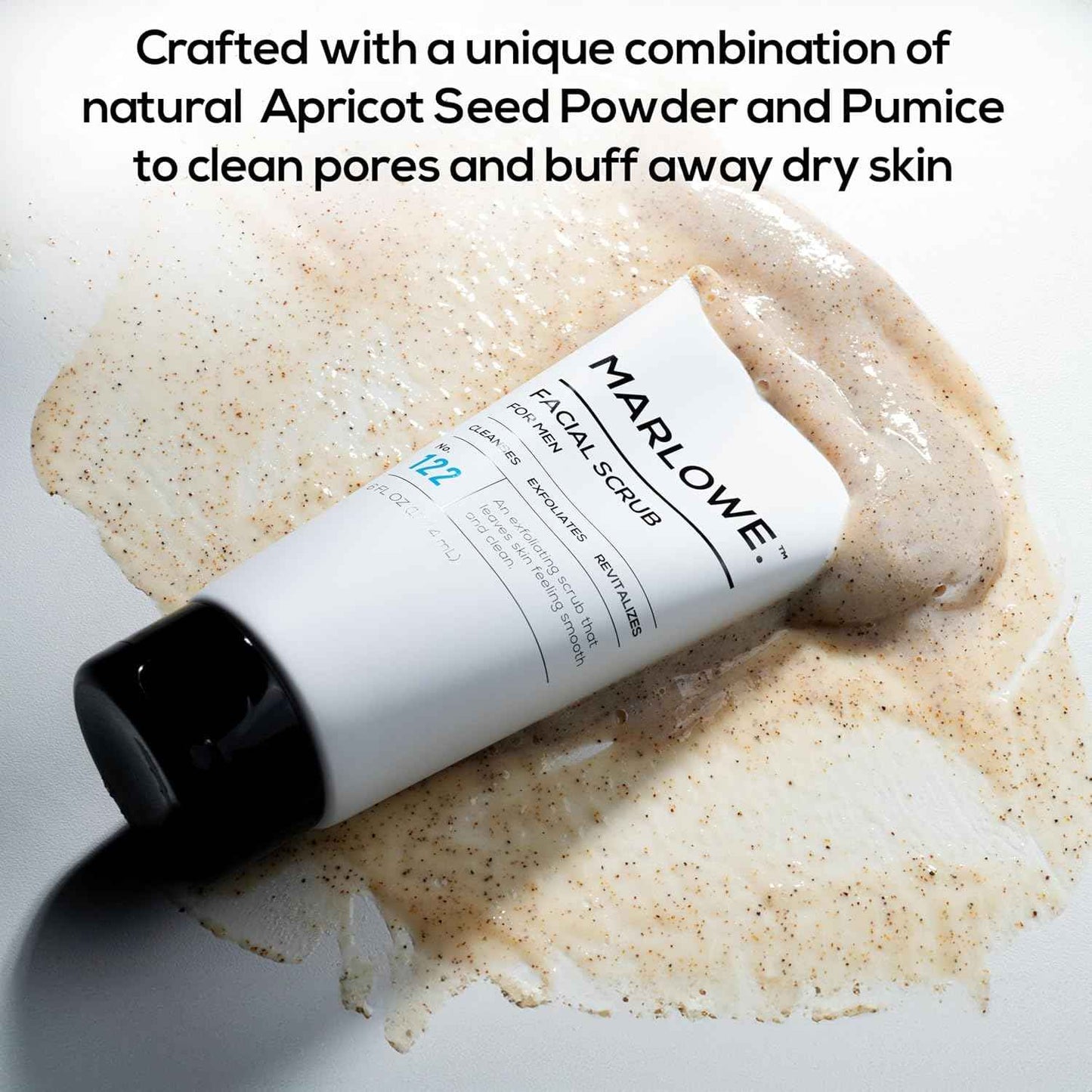 MARLOWE. Skin Care Set, No. 122 Facial Scrub 6 oz & No. 123 Facial Moisturizer 6 oz with Natural Extracts & Antioxidants, Cleanses, Exfoliates, Hydrates & Soothes