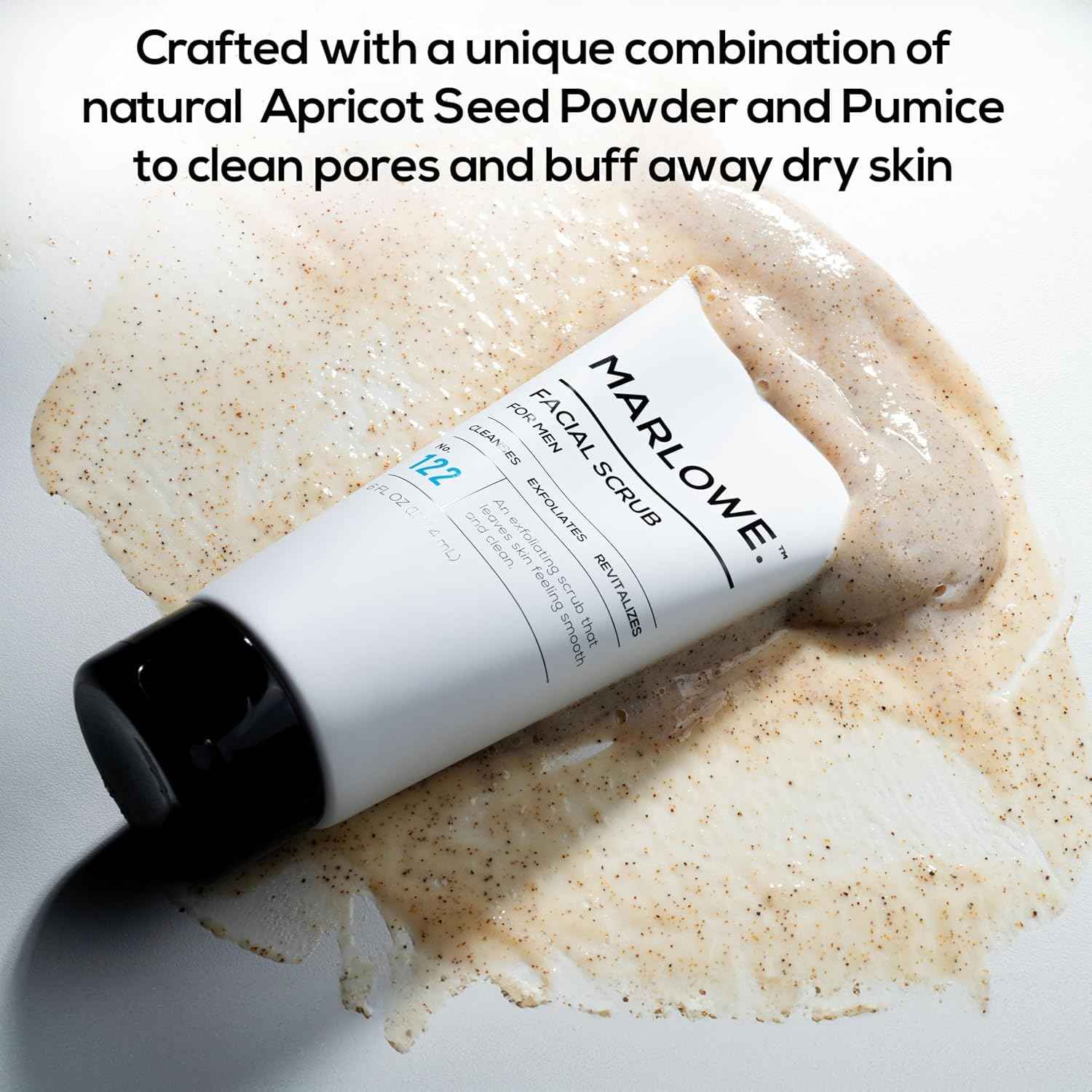 MARLOWE. Skin Care Set, No. 122 Facial Scrub 6 oz & No. 123 Facial Moisturizer 6 oz with Natural Extracts & Antioxidants, Cleanses, Exfoliates, Hydrates & Soothes