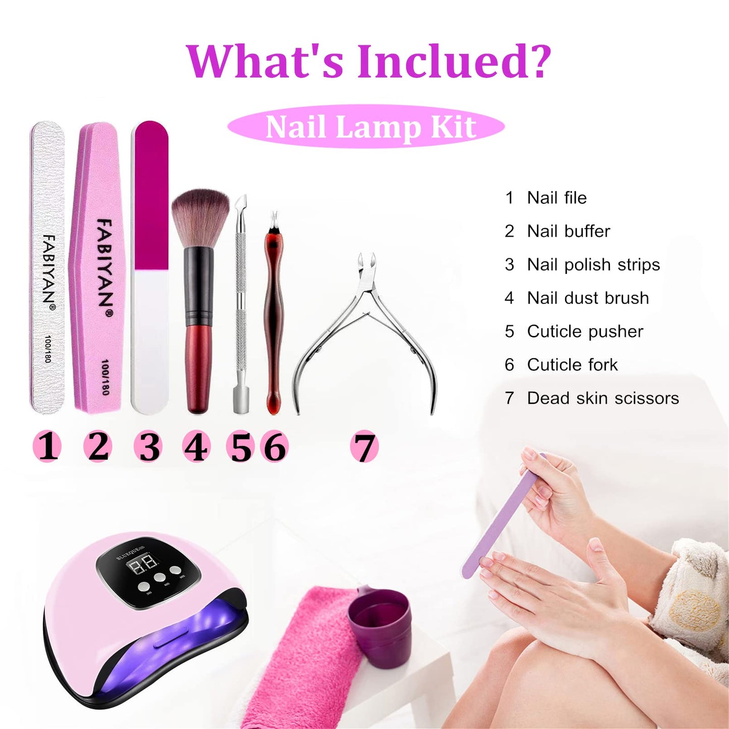 UV Light for Nails, BIGBEAR 48W LED Nail Light for Gel Polish, Fast Nail Dryer with Automatic Sensor, 3 Timer Setting, Small and Portable, UV LED Nail Lamp for Fingernail and Toenail