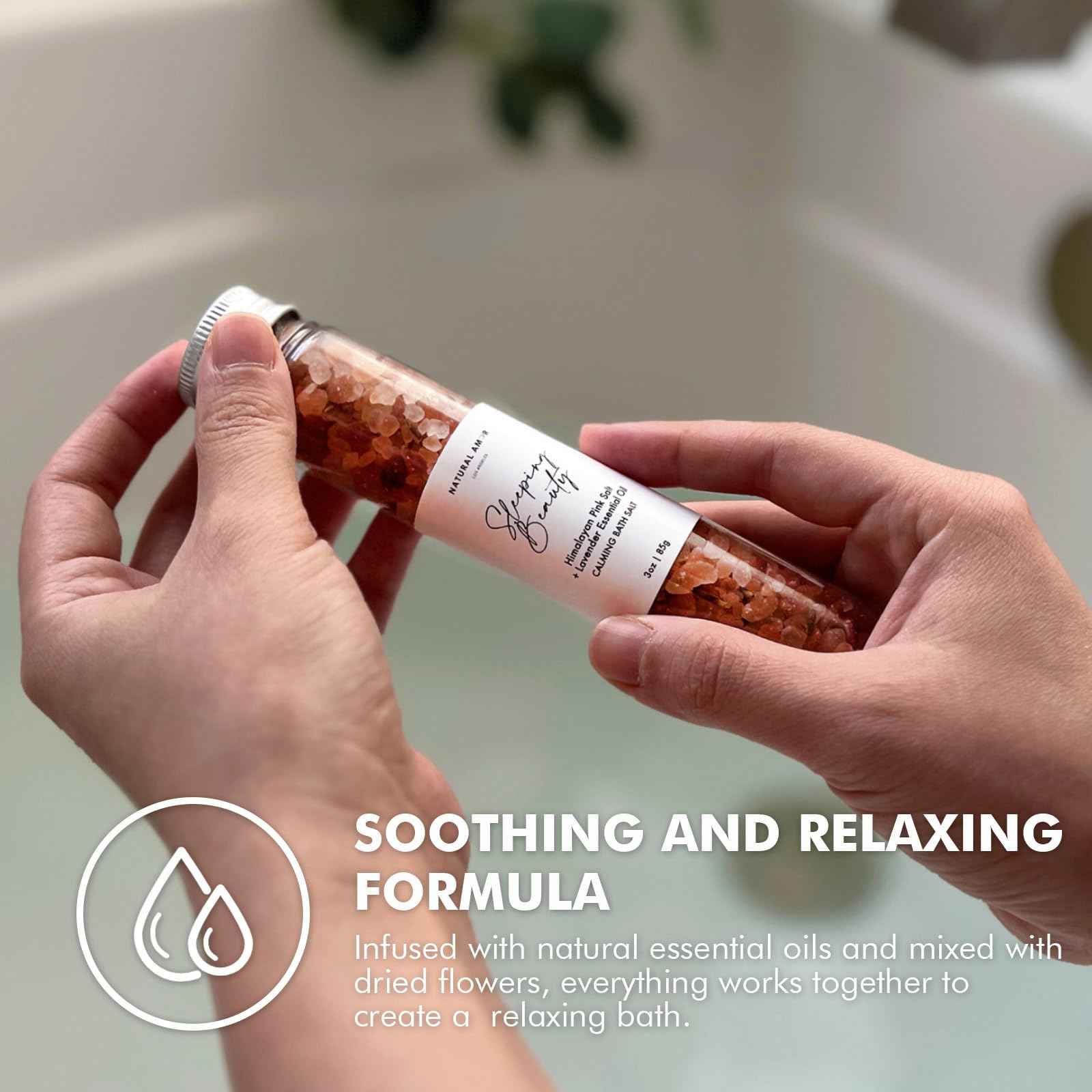 Handmade Bath Salt Gift Set 6 Pack, All Natural, Scented with Essential Oils, Gift for Women