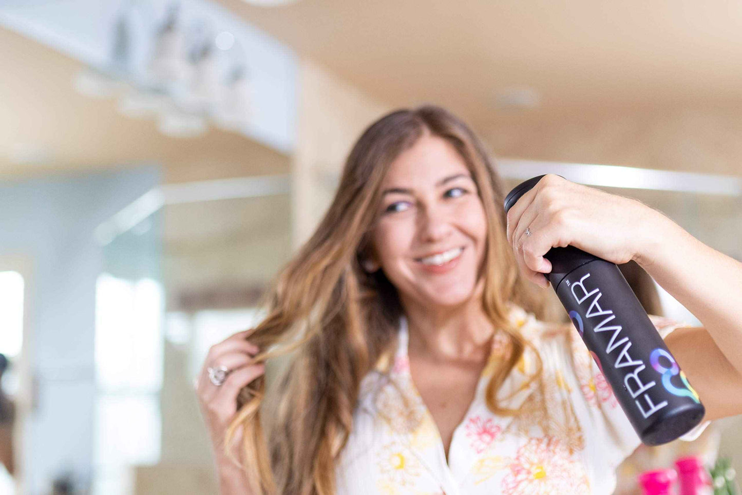 FRAMAR Premium Hair Mister Spray Bottle – Continuous Spray Bottle For Hair, Water Sprayer, Continuous Mister for Salon Supplies – Ultra Fine Mist – Black 250 ml