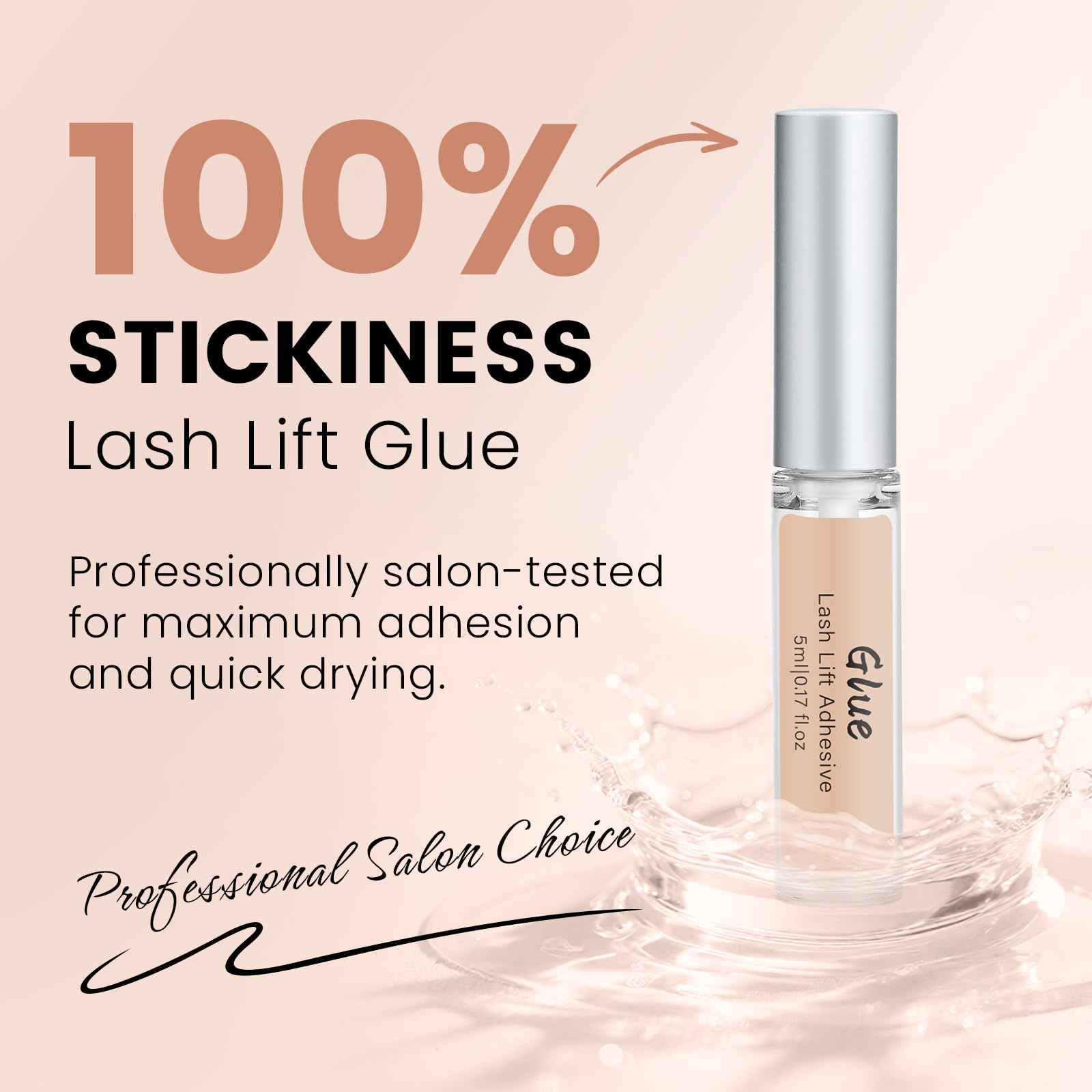 Libeauty Airless Pump Lash Lift and Black Color Kit, 4-in-1 Brow Lamination Kit with Lash Lift Ribbon, Eyelash Perm DIY Kit, Natural Black Color Gentle Formula with Salon Grade for Home Use