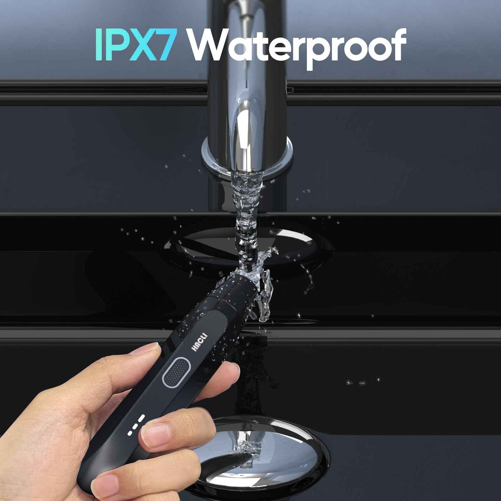 HACLI Nose Hair Trimmer for Men Women - Electric Nose Hair Clipper with Replaceable Stainless Steel Blade, Powerful 8000RPM Motor, Wet/Dry Use, Travel Lock, Portable Design USB Rechargeable