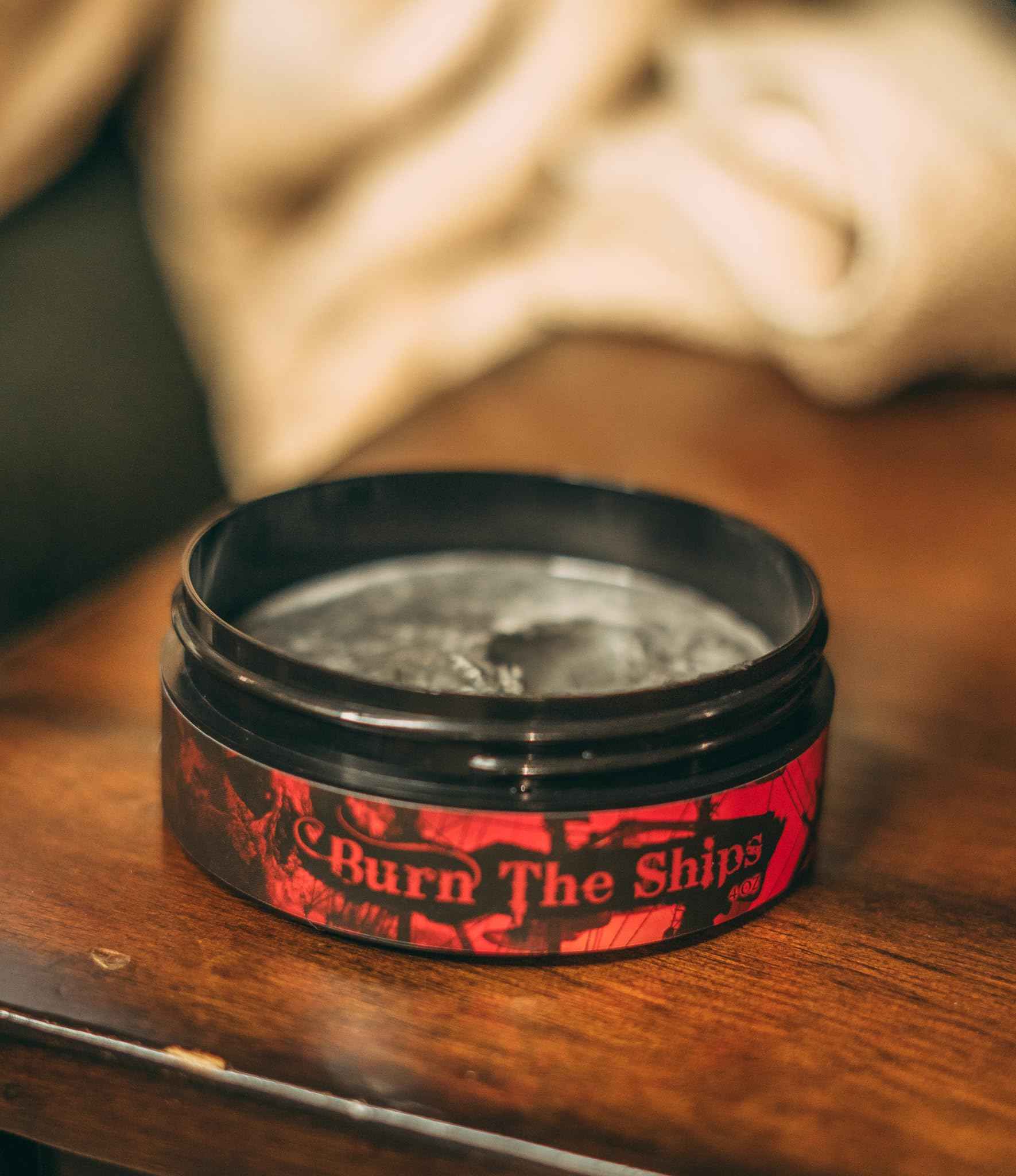 Shave Cream for Men | Burn The Ships Premium 4oz | Hydrating & Lathering Shaving Cream for Wet Shaving Sensitive Skin Beard Softening Natural Ingredients | Use Shaving Brush For Smooth Razor Glide
