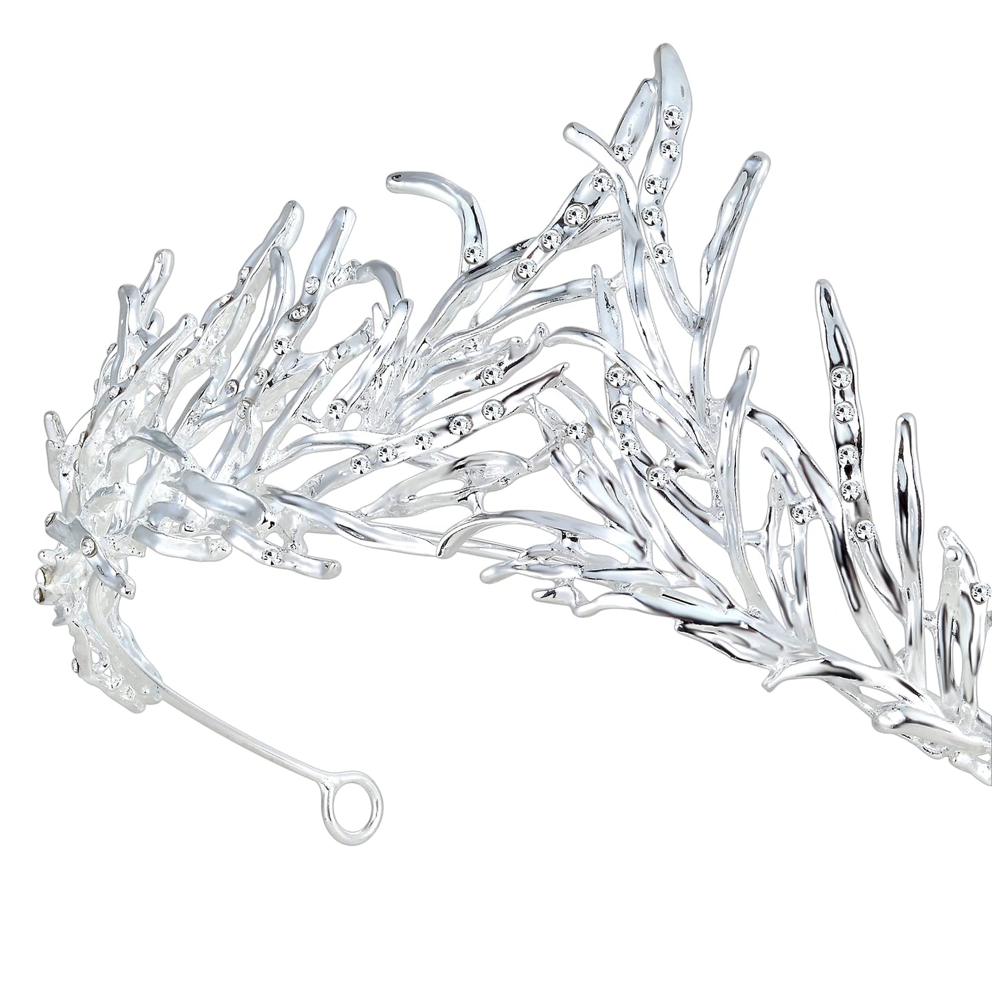 Icicles Crown Princess Tiaras,Crystal Bride Wedding Hair Head Band Ballerinas Nutcracker show for Cosplay