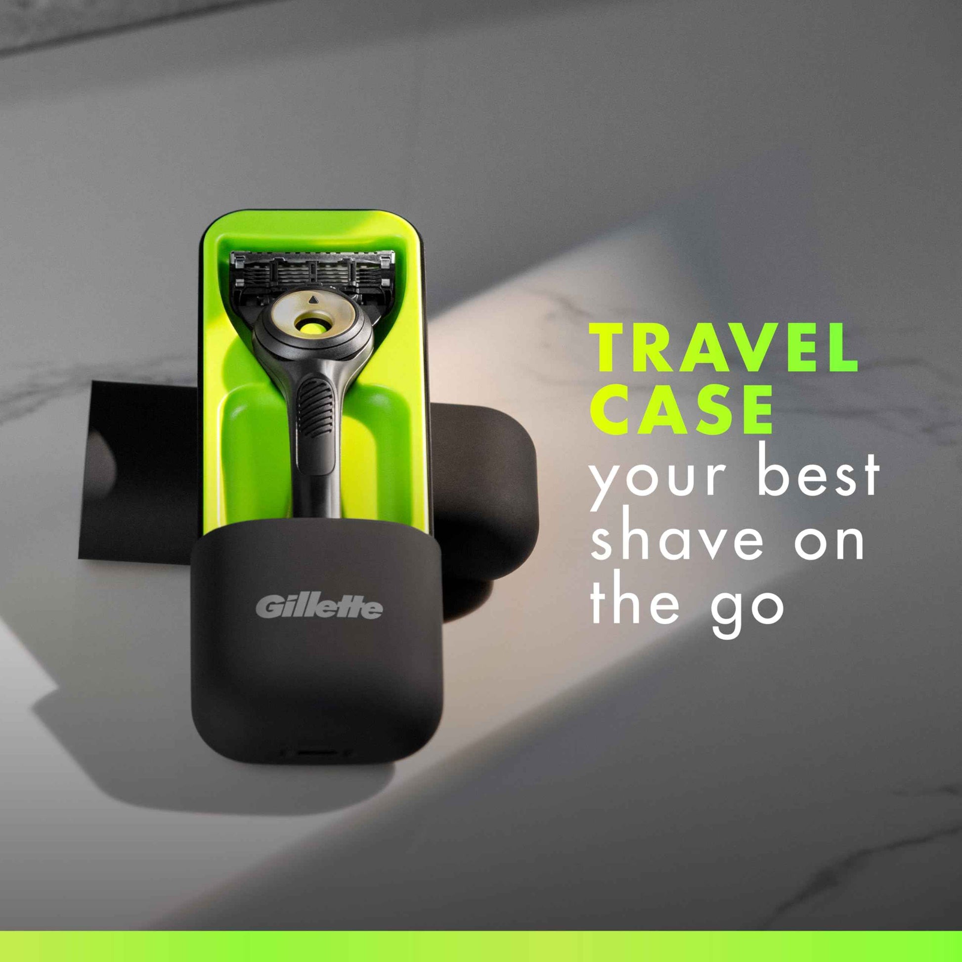 GilletteLabs With Exfoliating Bar Shaving Razor For Men, 1 Handle, 3 Blade Refills, Includes Travel Case for Convenient Storage On The Go, Holiday Gifts for Men