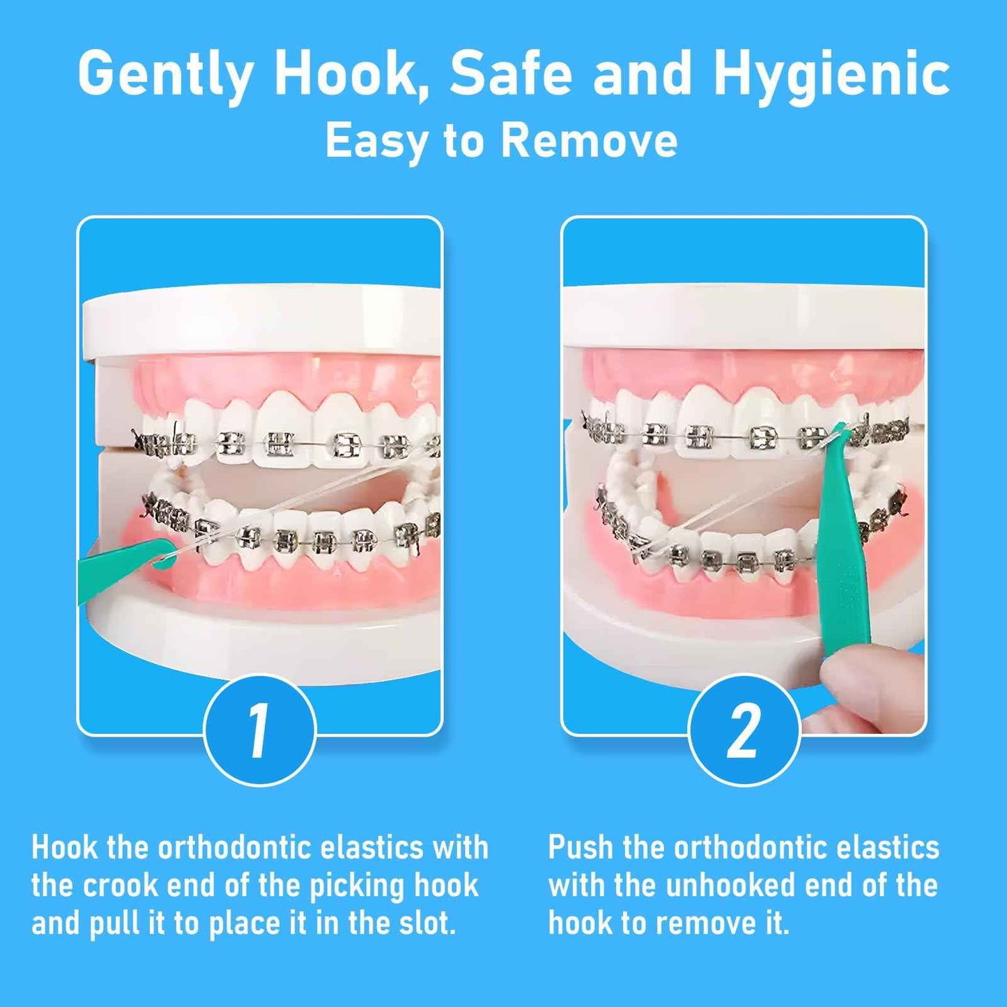 YYING Orthodontic Rubber Bands for Braces 3/16'' Medium 5 oz, 100 Pcs Dental Intraoral Elastic Bands