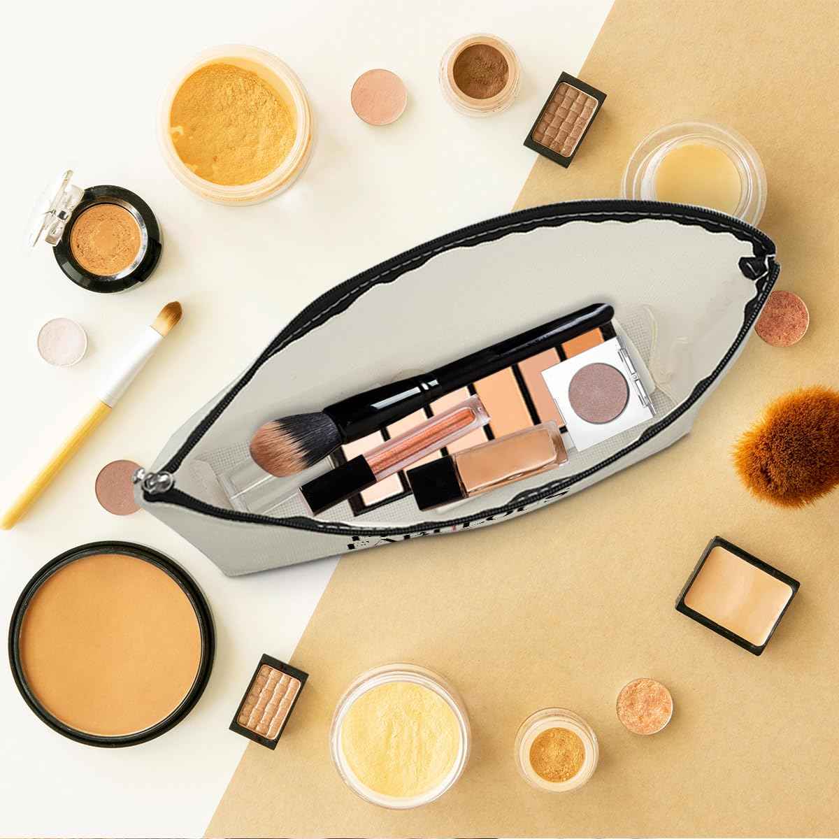 BQXH 50th Birthday Gifts for Her, Gifts for 50th Birthday Woman, Flamingo Gifts Funny Makeup Bag, 50 Year Old Gifts for Women Grandma Mom, Turning 50 Cosmetic Bag, Flamingo Lover Gifts Toiletry Bag