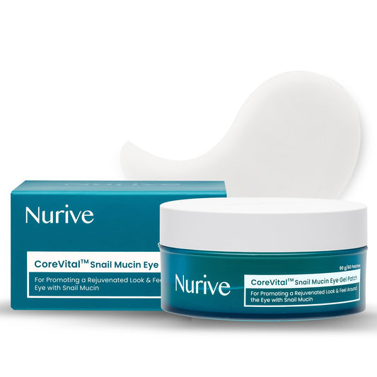 NURIVE Under Eye Patches for Dark Circles | Korean Under Eye Patches & Puffy Eye Patches | Moisturizing Dark Circles Under Eye Treatment Skincare Snail Mucin Eye Patches & Dark Eyes Circle Treatment