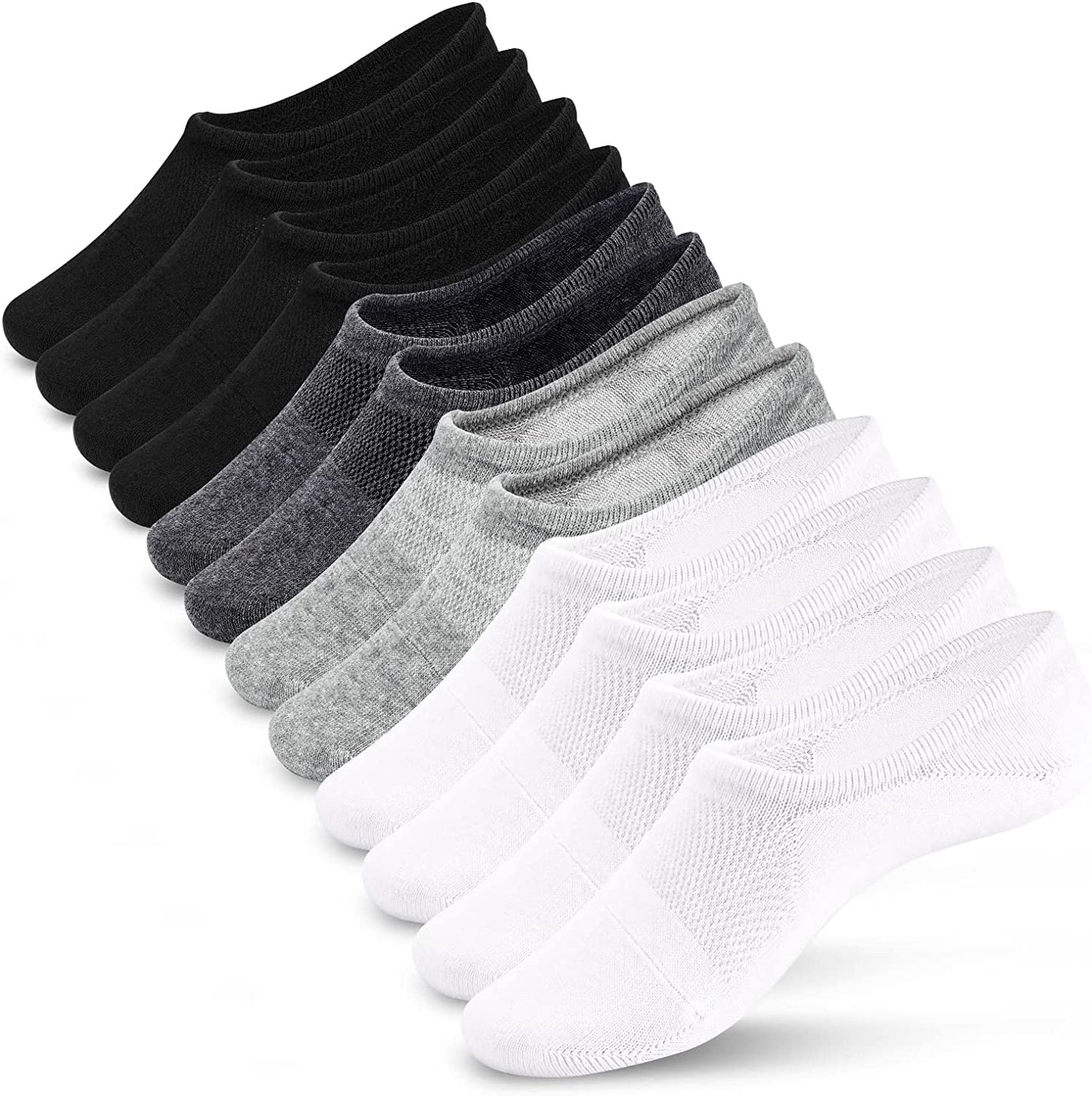 IDEGG No Show Socks Womens and Men Low Cut Ankle Short Anti-slid Athletic Running Novelty Casual Invisible Liner Socks