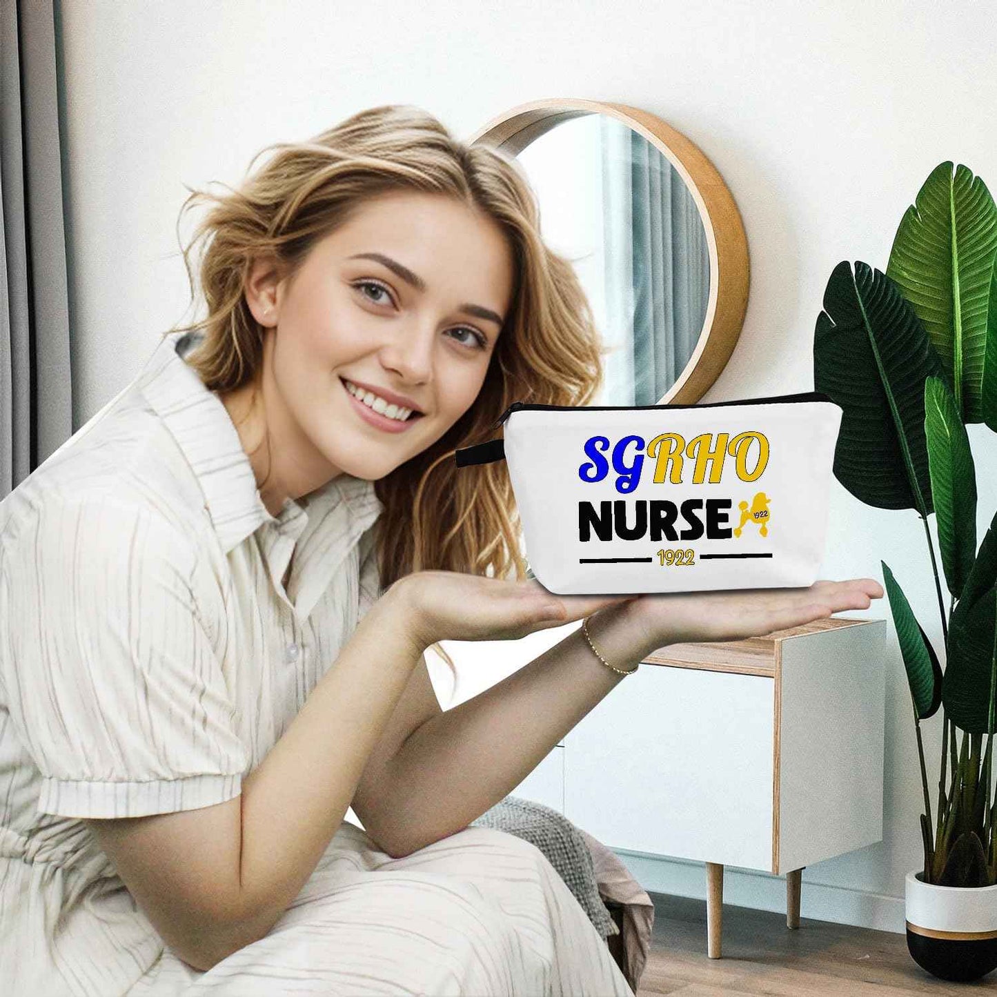 YULUENZE Sorority Makeup Bag Sigma Gamma Rho Nurse Gifts SGRHO Nurse 1922 Sorority Paraphernalia Gift SGR Graduation Present Greek Sorority Present for Women