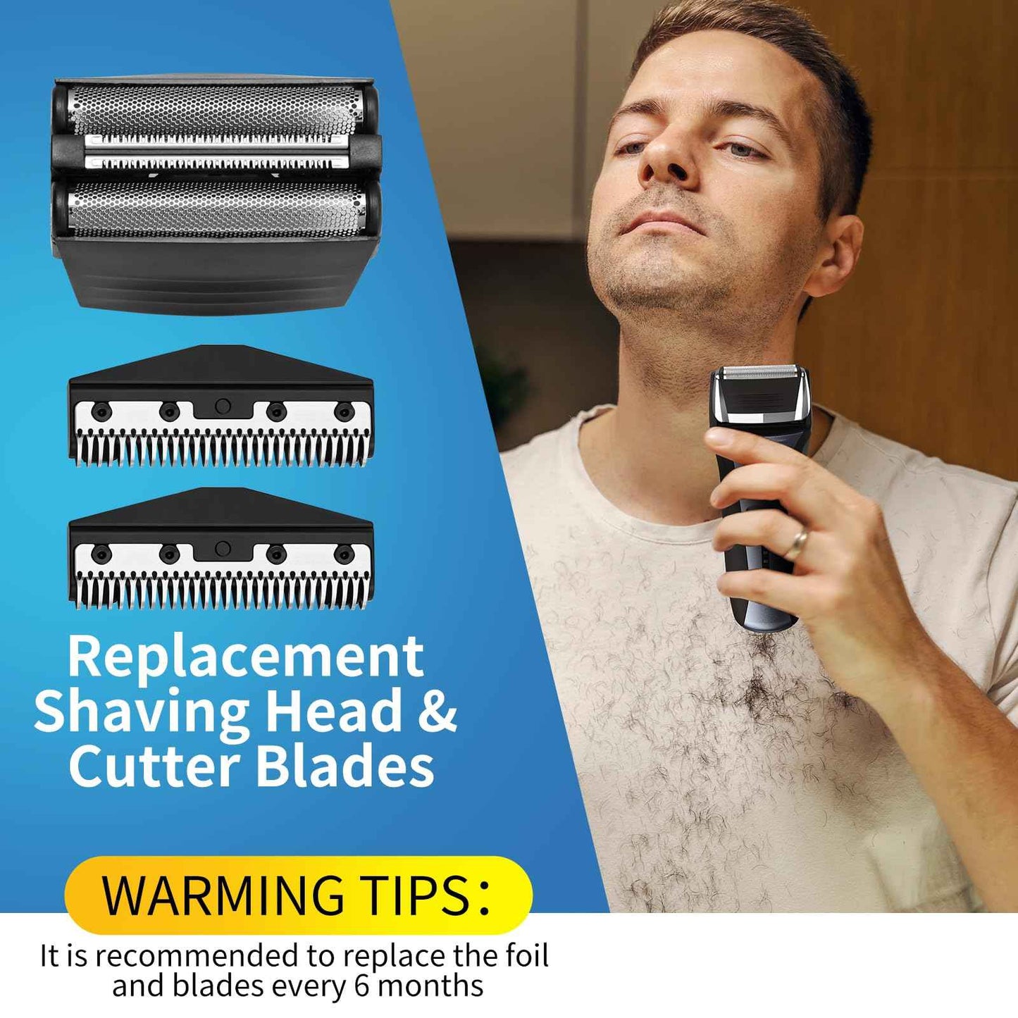 Shaver Replacement Foil Compatible with Remington TITANIUM-X Flex & Pivot Foil and Cutter F5800 & F7800,Shaver heads Fit for Remington F4900,F5800,F7800 (2 Pack)