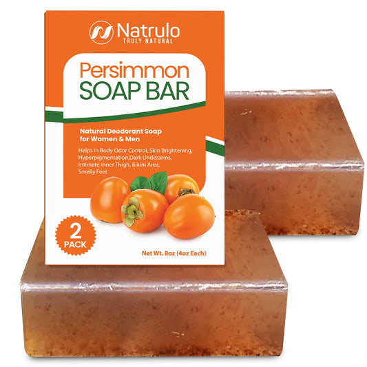 Persimmon Soap Bar for Body Odor Control – Purifying Deodorizing Body Wash with Japanese Persimmon & Green Tea Extract for Eliminating Nonenal Body Odor – Great for Skin Brightening, Hyperpigmentation, Dark Underarms, Intimate Inner Thigh, Bikini Area, Sm