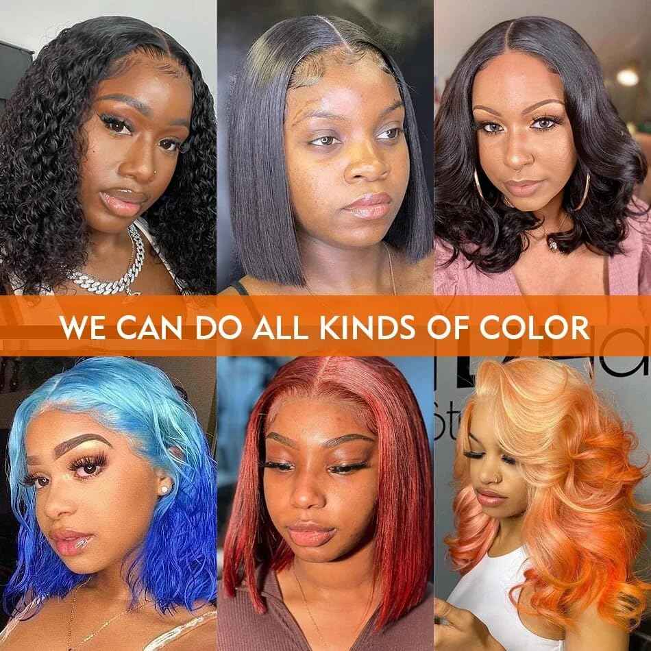 Bob Wig Human Hair Closure Wigs Human Hair Bob Wig Wear and Go Glueless Wig 10 Inch HD Lace Closure Short Wigs for Women 180 Density 18A Grade Raw Hair Triple Lifespan than Regular Virgin Hair