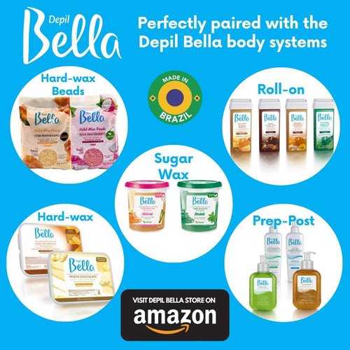 DEPIL BELLA Pink Hard Wax Beads 2.2 lbs for Hair Removal, High-Performance for Short and Resistant Hair, Vegan, Body and Face Wax Beads With Dragon Fruit Extract