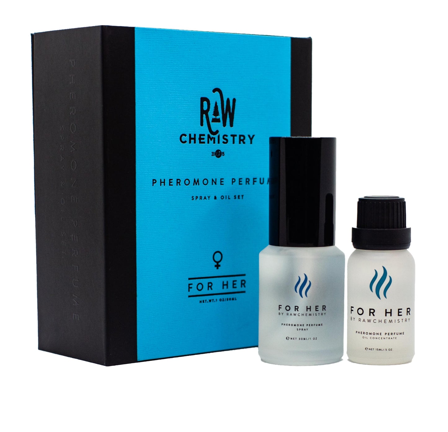 RawChemistry For Her A Pheromone Infused Perfume Gift Set - Elegance, Extra Strength Pheromone Infused Formula 1 Fl. Oz