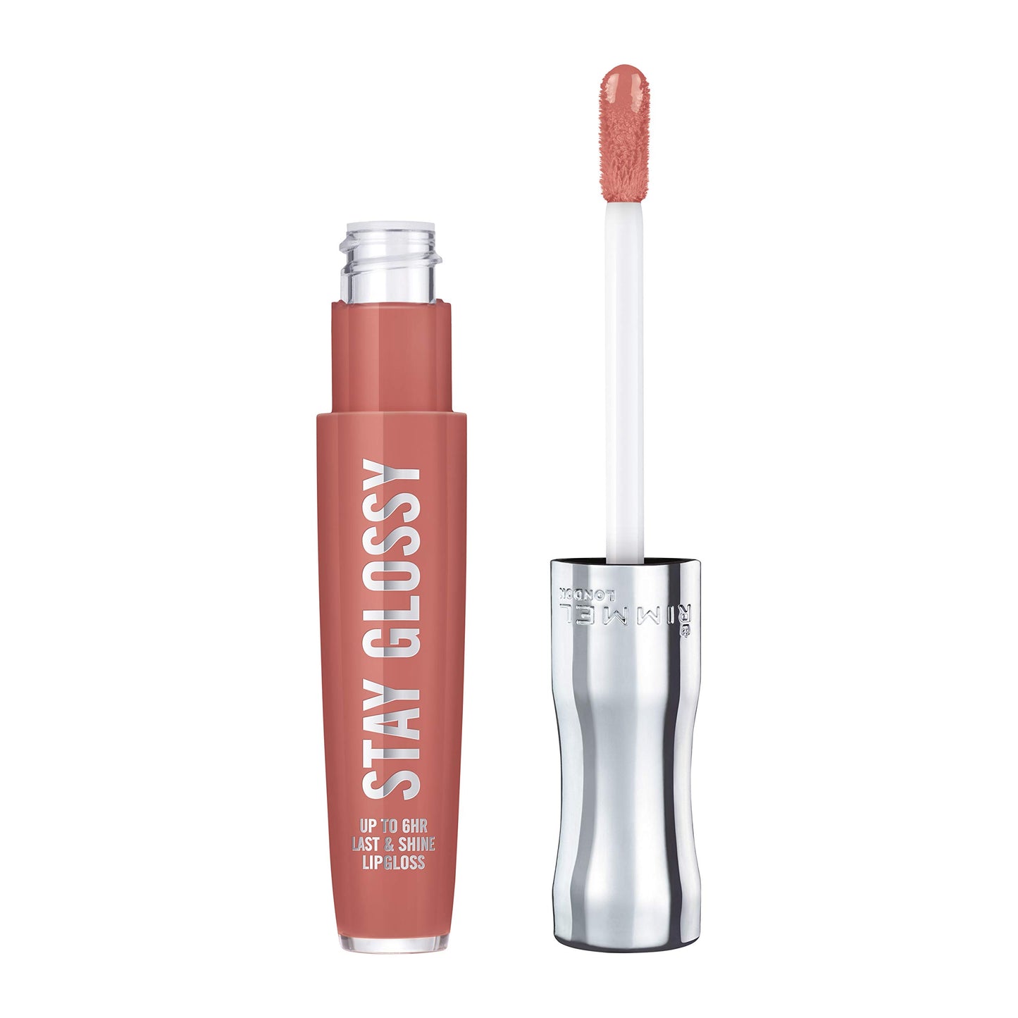 Rimmel Stay Glossy Lip Gloss Bundle - 130 Blushing Belgraves & 135 Sippin Non-Sticky Lightweight Lip Color and Shine .18oz Each