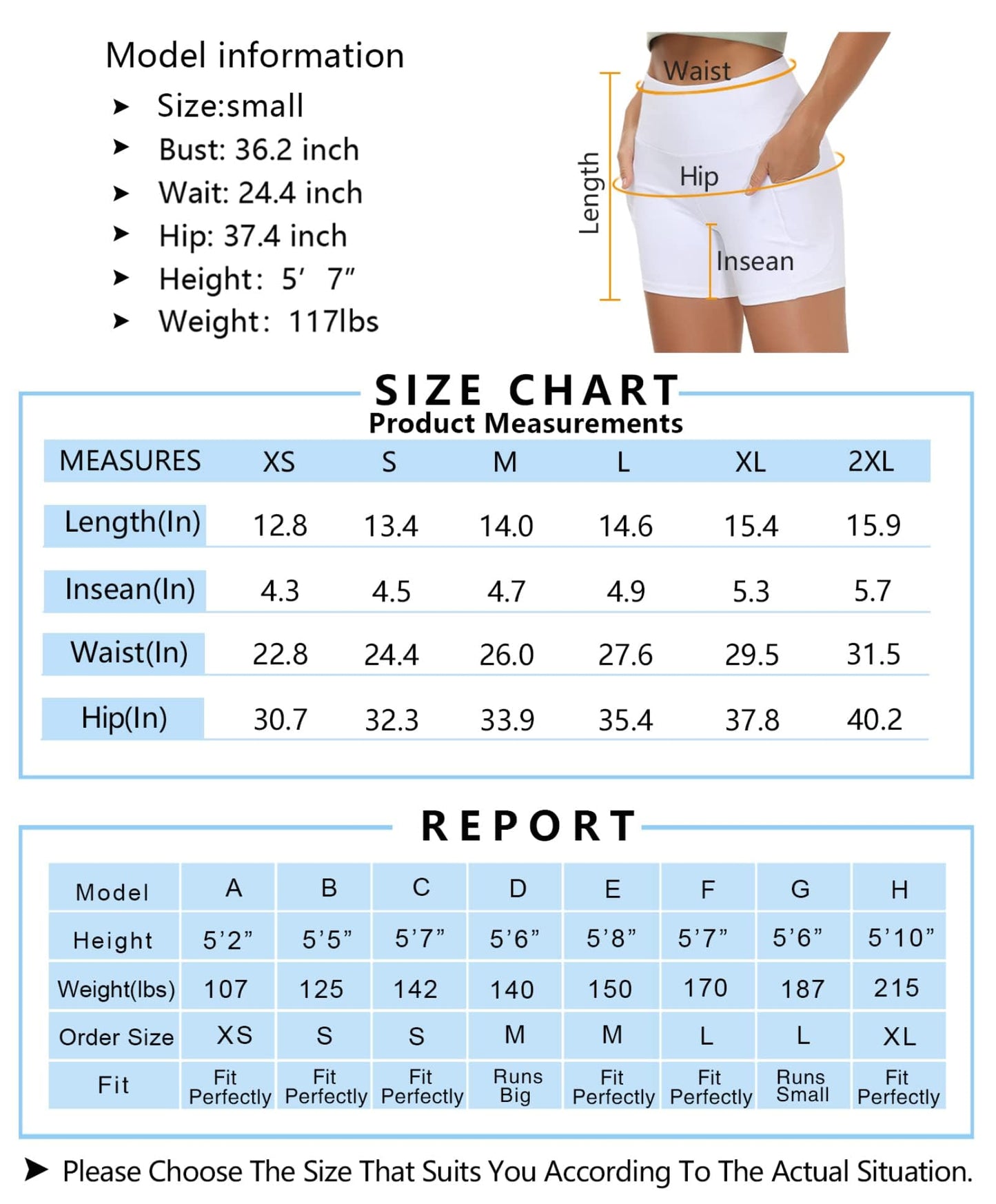 THE GYM PEOPLE High Waist Yoga Shorts for Women's Tummy Control Fitness Athletic Workout Running Shorts with Deep Pockets