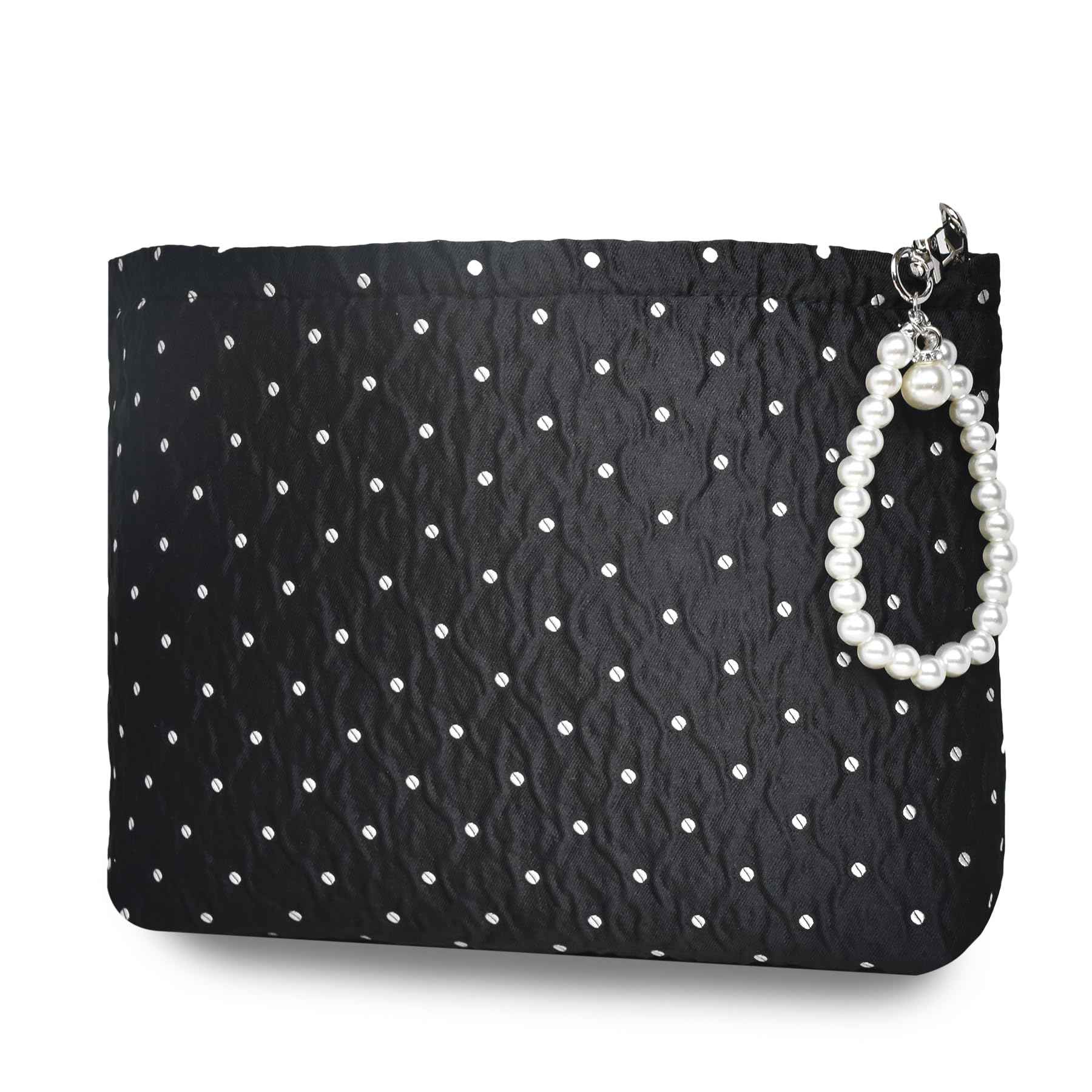 KeYaMee Makeup Bag Travel Cosmetic Bags for Purse Women Organizer Pouch Toiletry Bags with Zipper Large Capacity 037 polka